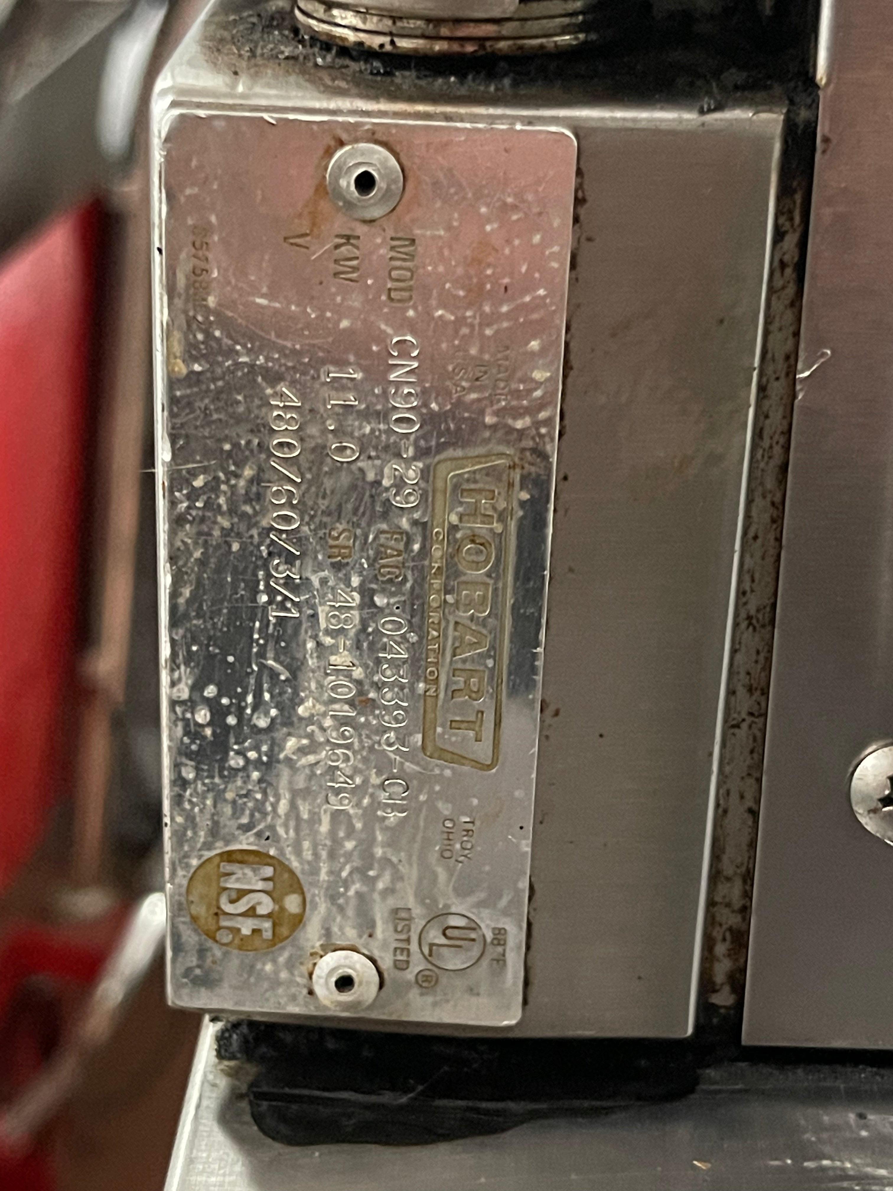 Used Hobart CN90-29 Commercial Double Stack Convection Oven 480V AS-IS