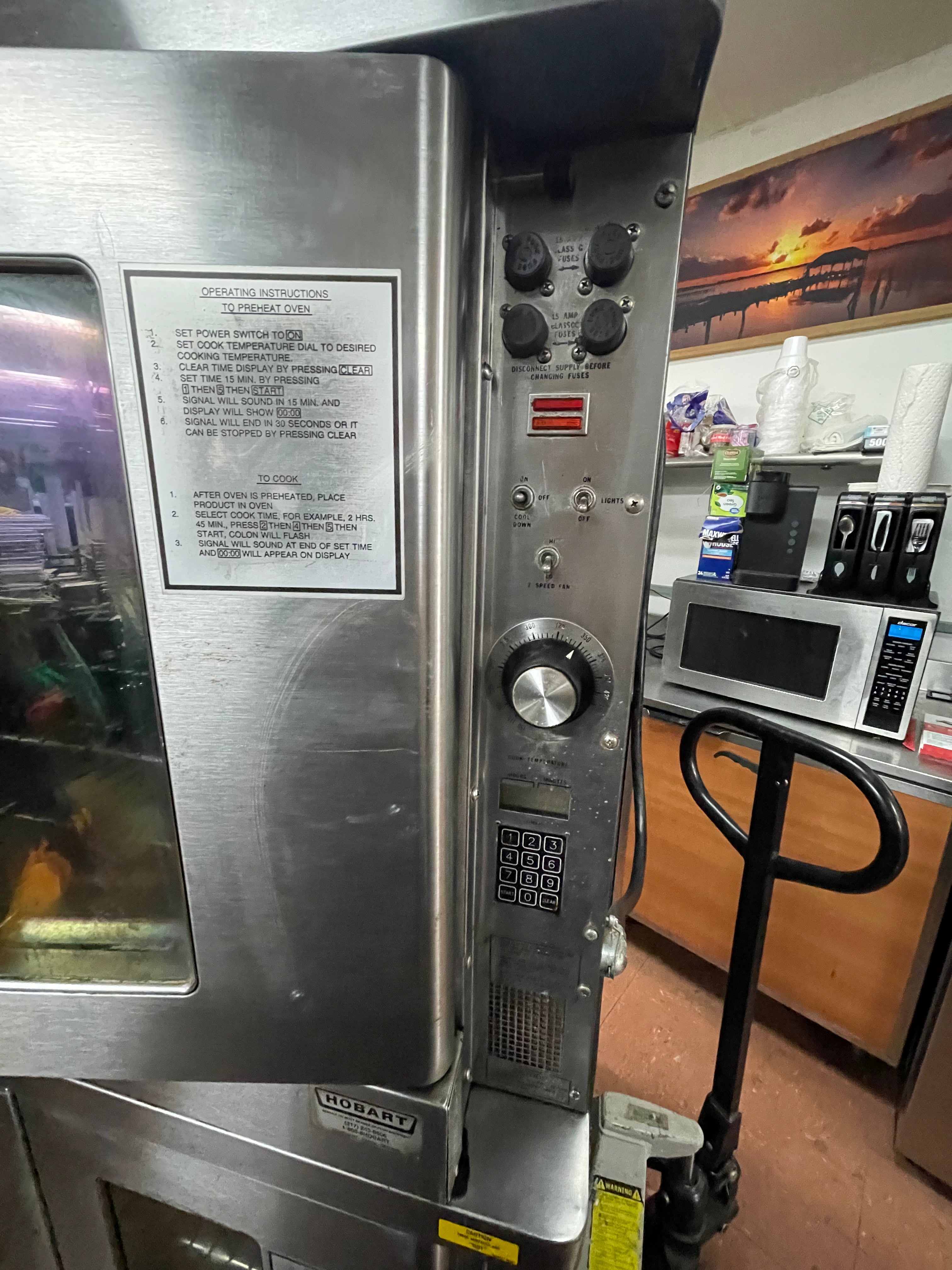 Used Hobart CN90-29 Commercial Double Stack Convection Oven 480V AS-IS