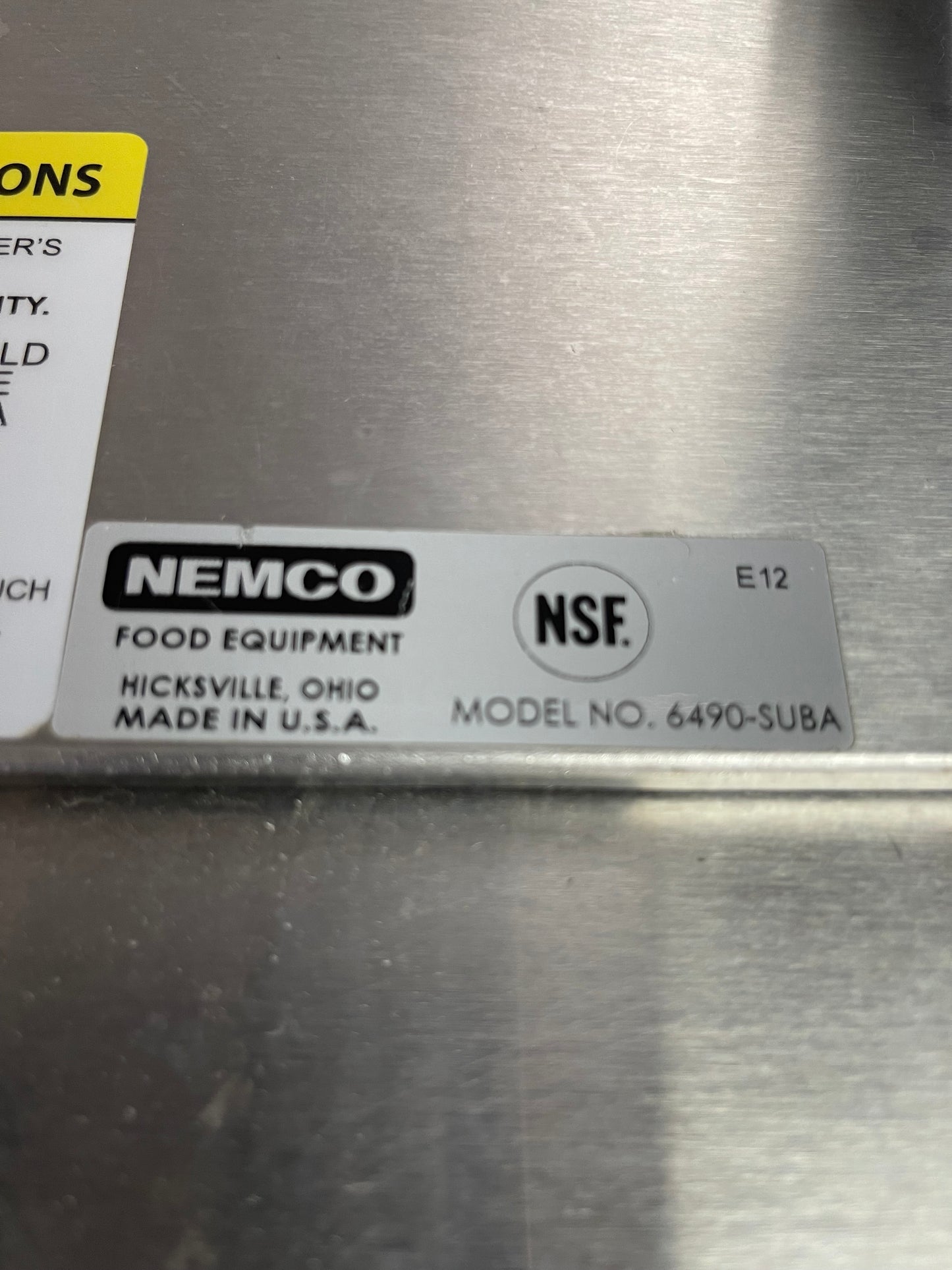 Used Nemco 6490-SUBA Countertop Display with 1 Shelf