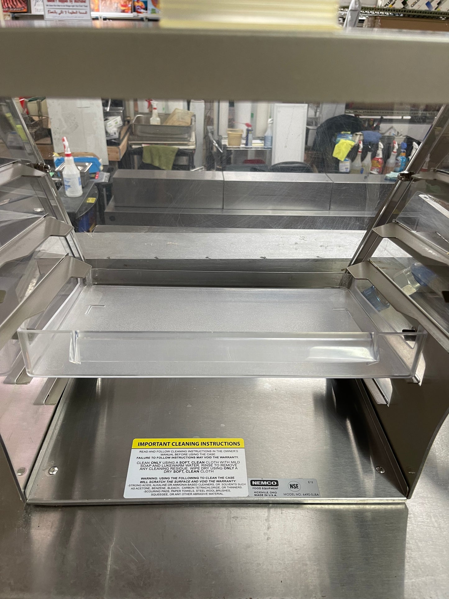 Used Nemco 6490-SUBA Countertop Display with 1 Shelf