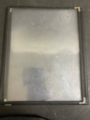 Used OwnMy 8.5 x 11 Inch Triple Fold 6 View Restaurant Menu Covers - Falcon Restaurant Supply - 1