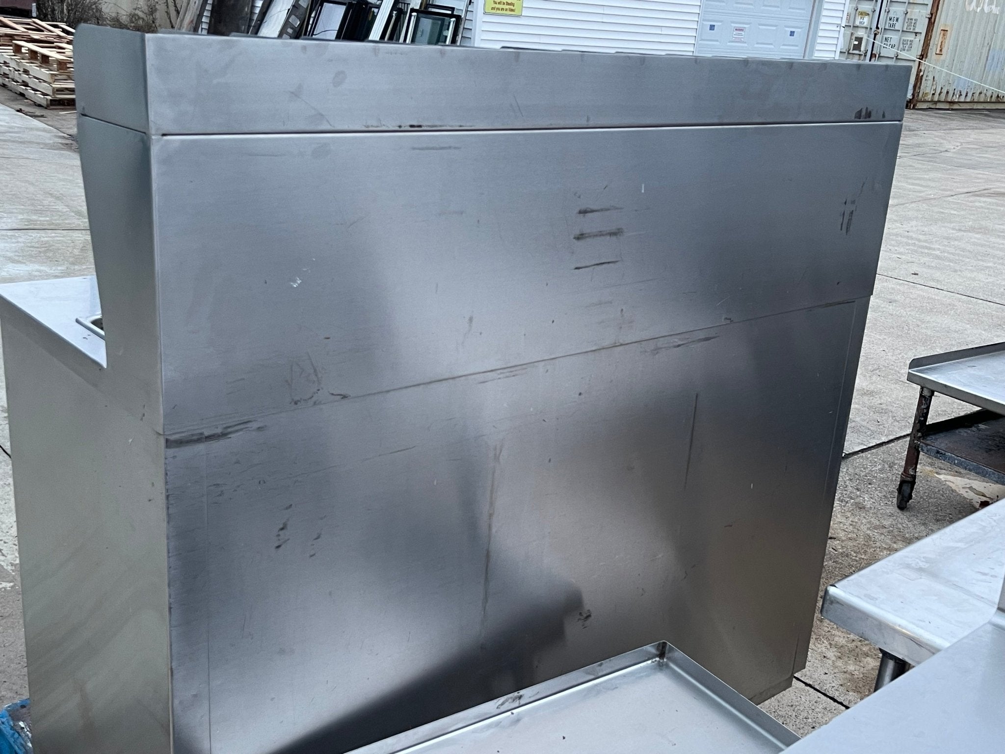 Used 60" Stainless Steel Condiment Station Cabinet with Trash Can Compartment - SS203 - Falcon Restaurant Supply - 11