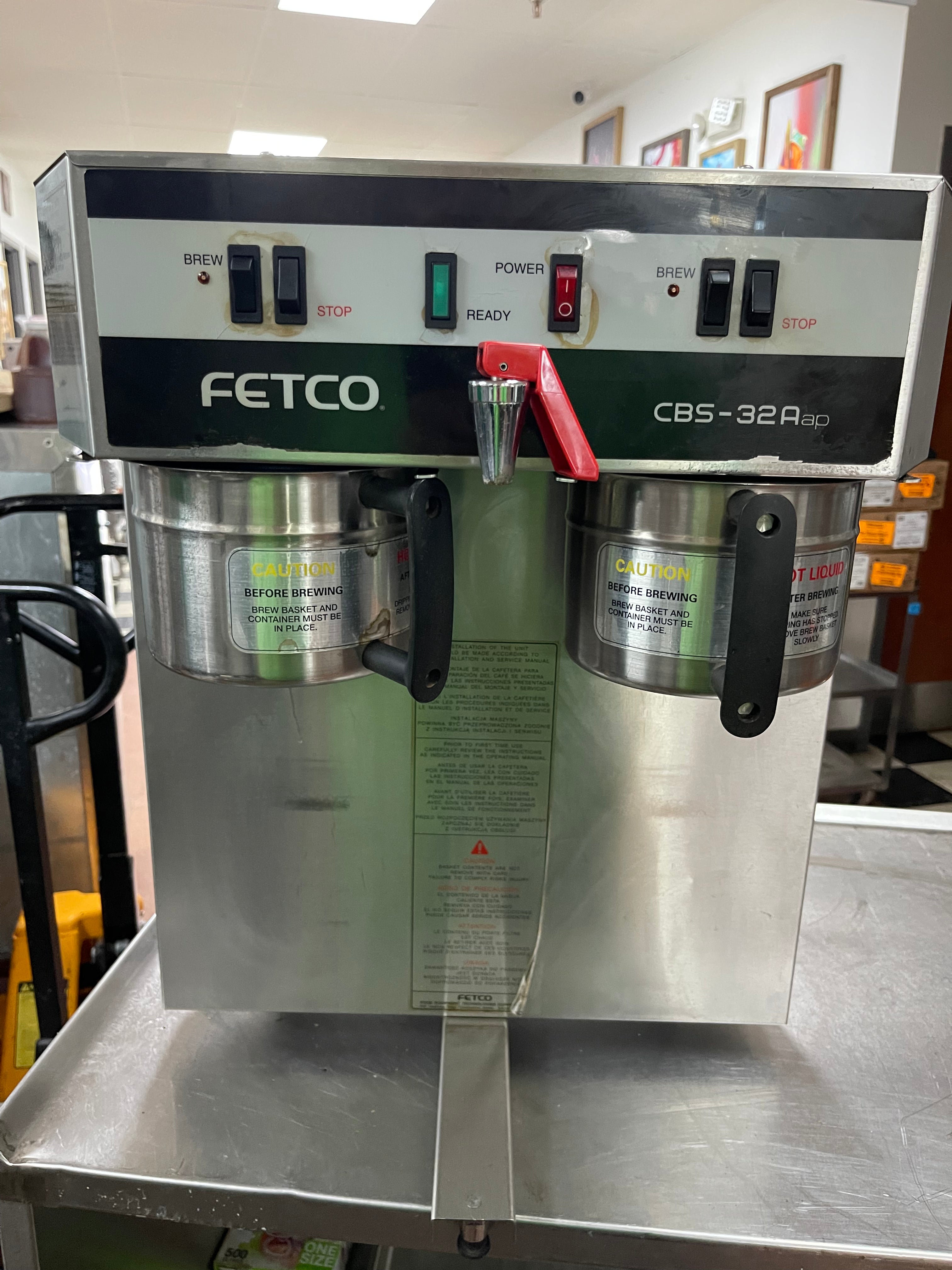 Used Fetco CBS-32Aap Stainless Dual Coffee Brewer Machine 220V