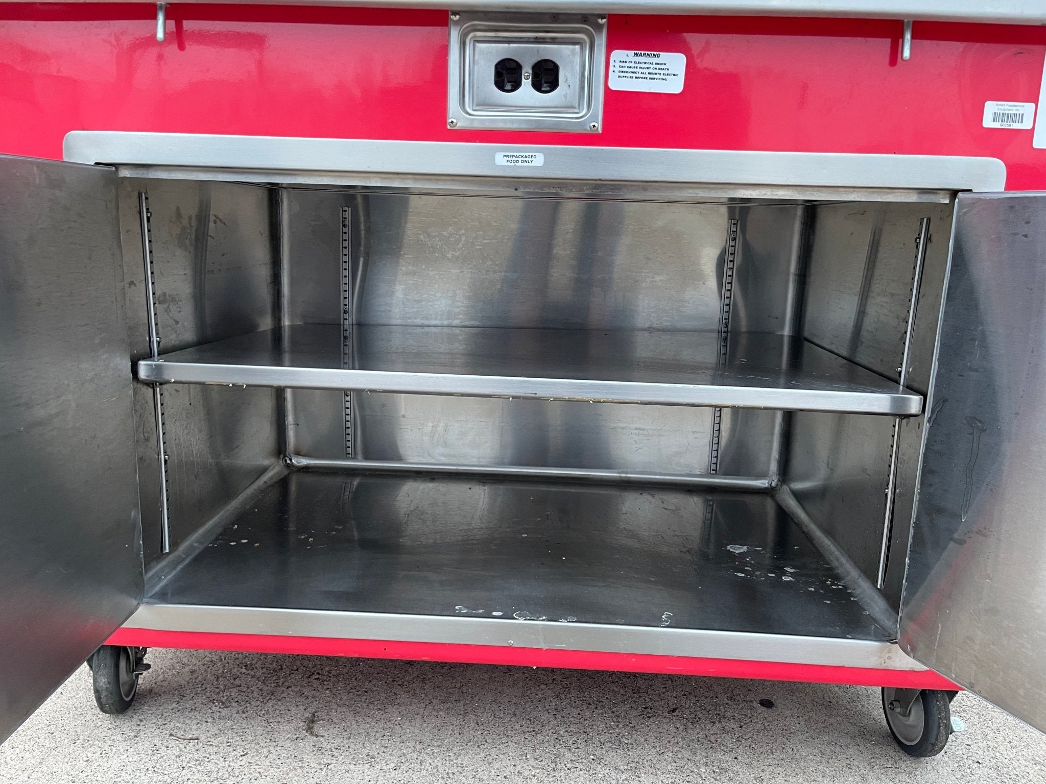 Used 40"x30" ColorPoint Stainless Steel Work Station with outlets 120V - SS38 - Falcon Restaurant Supply - 3