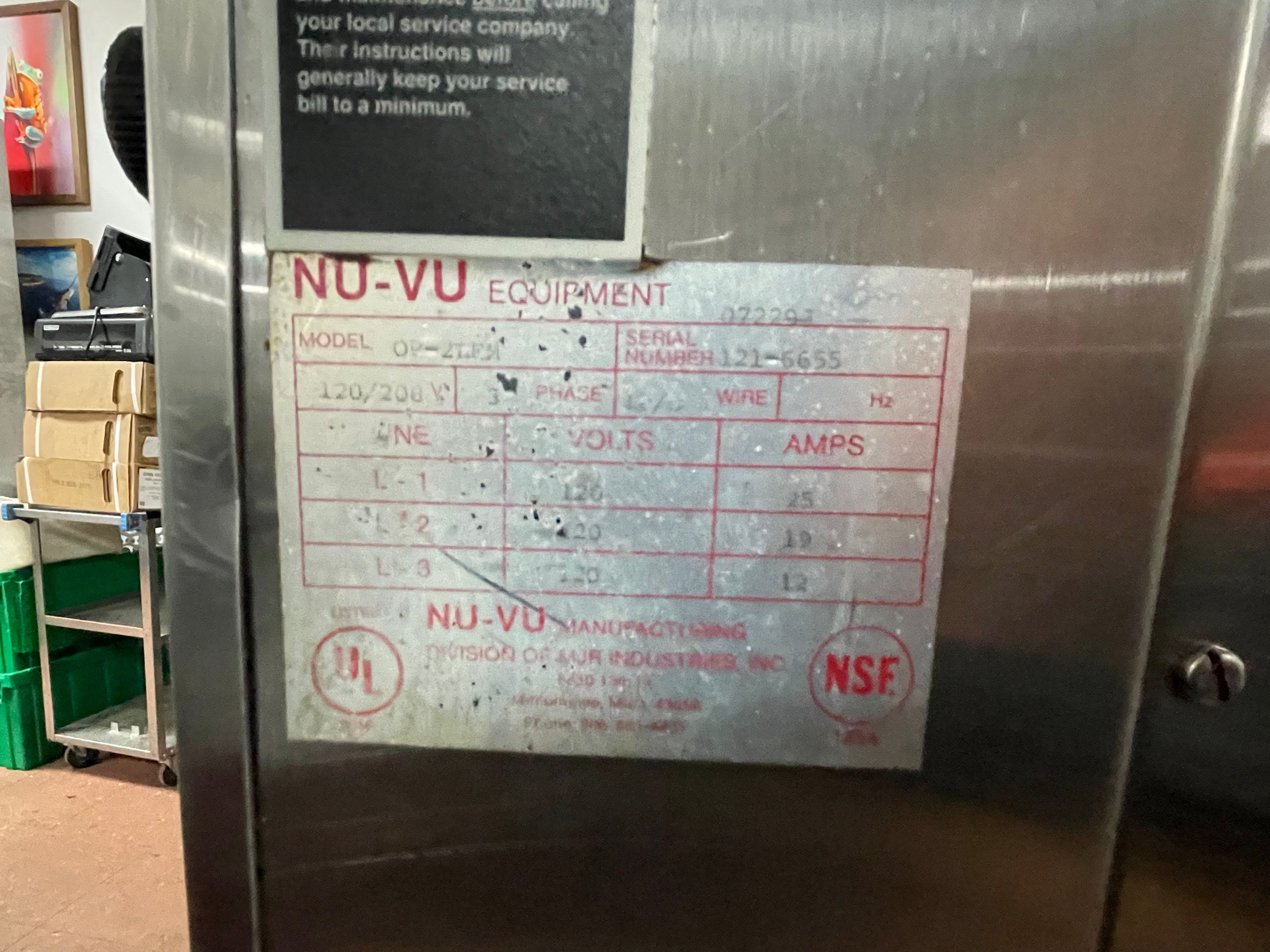 Used NU-VU OP-2LFM Double Deck Electric Heated Proofer Oven Combo 120/208V, 3 Phase