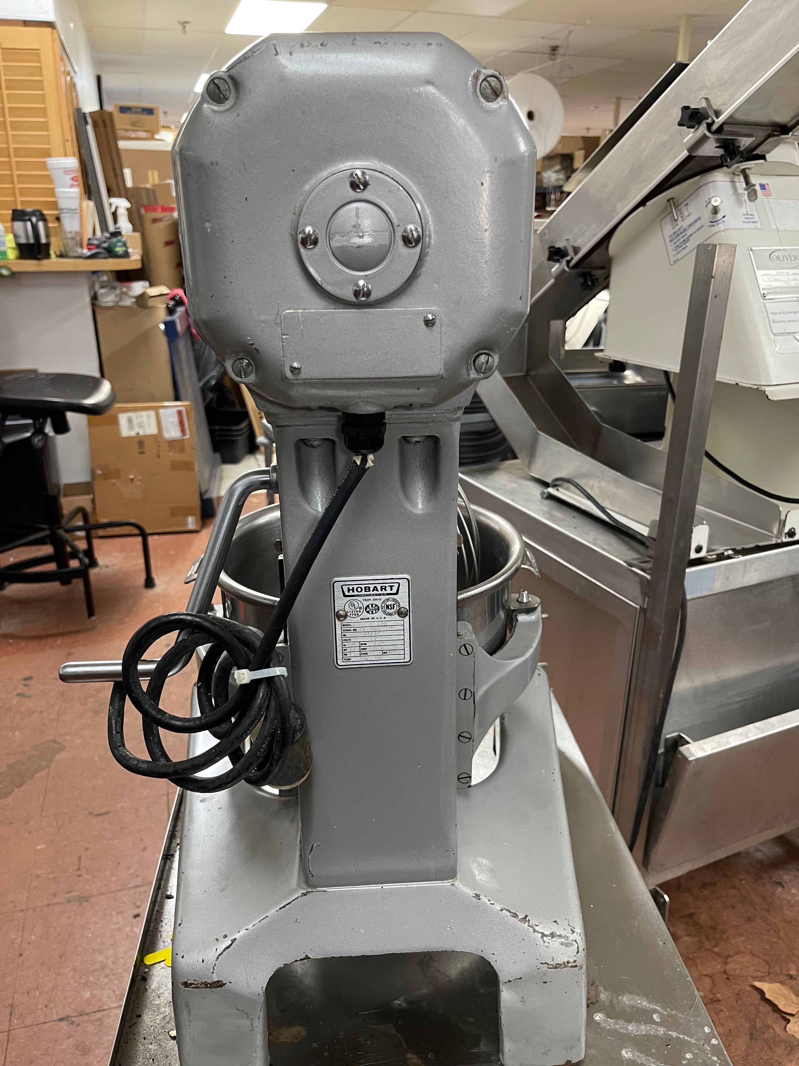 Used Hobart A120 Stand Mixer with Whisk and Bowl 12qt 120V - 2