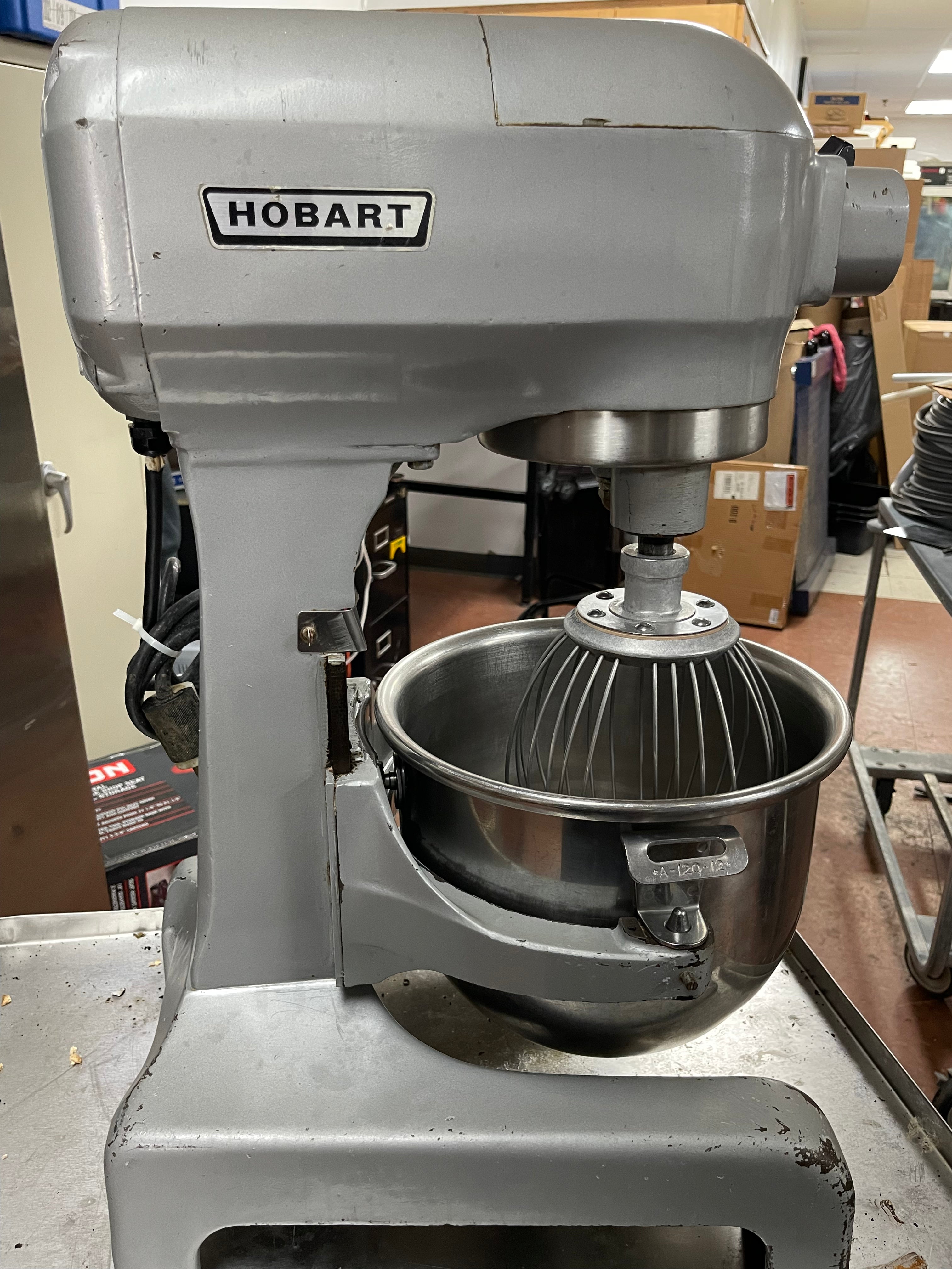 Used Hobart A120 Stand Mixer with Whisk and Bowl 12qt 120V - 2