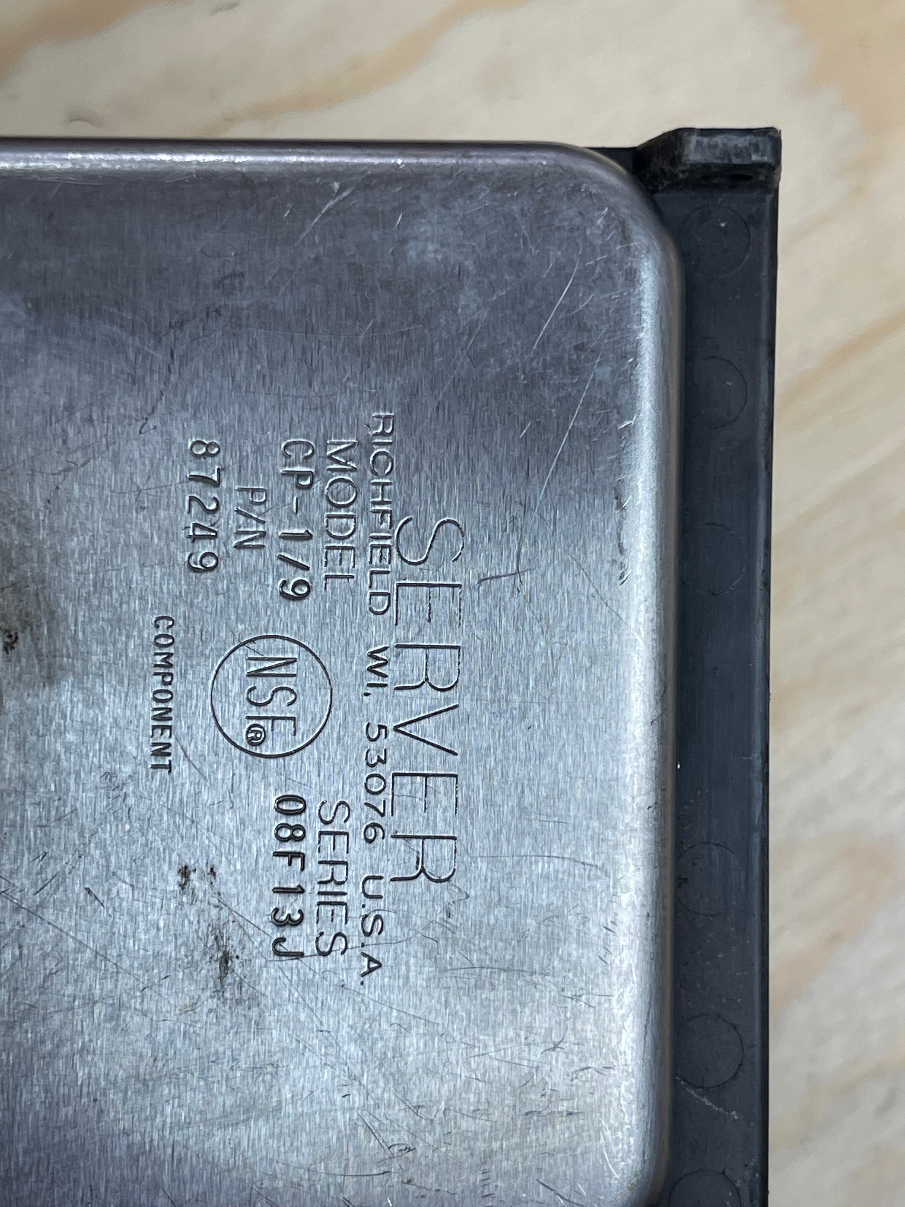 Used Server Products 87249 - 1/9 Stainless Jar Tall Condiment Pump Dispenser