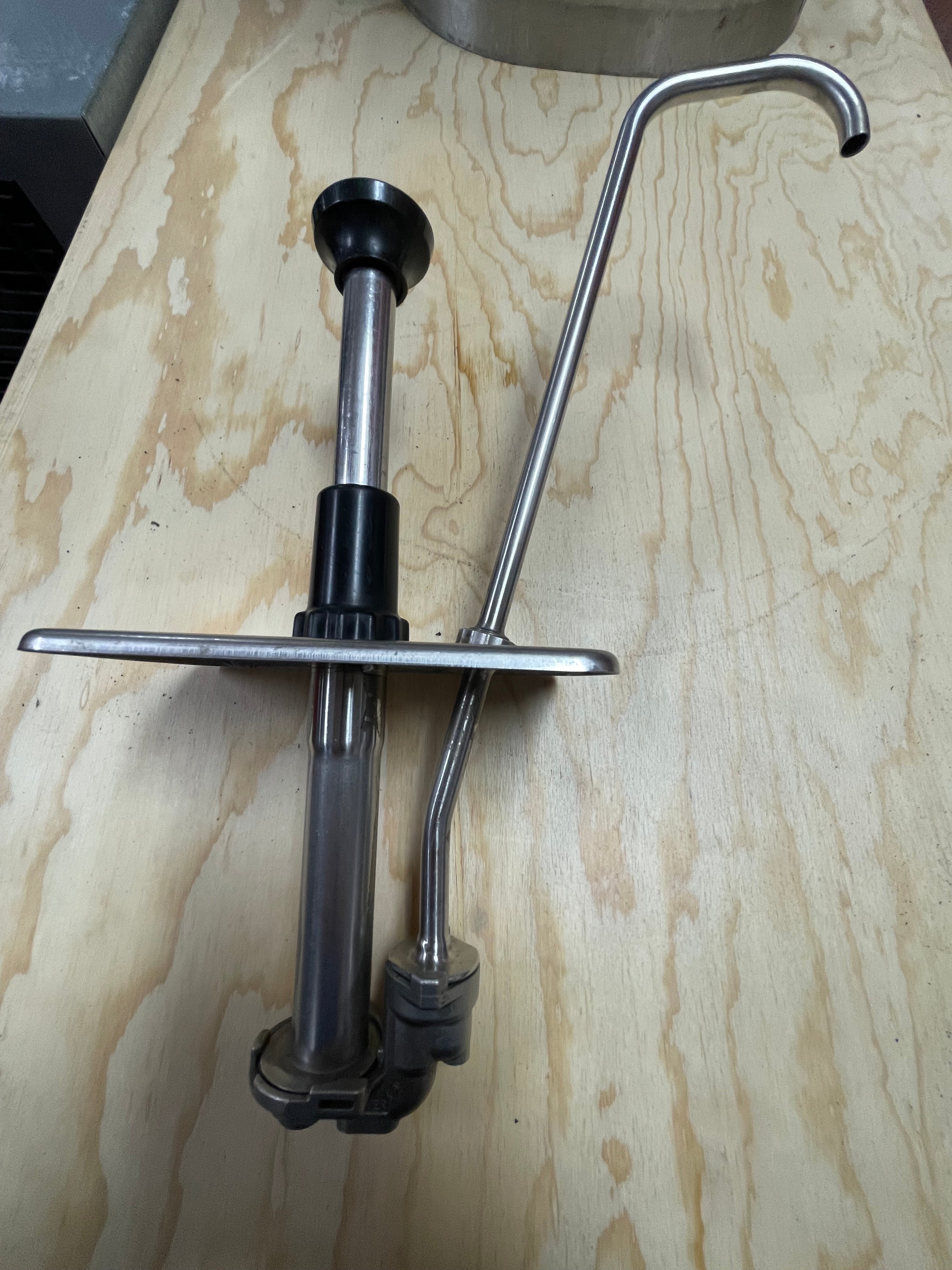 Used Server Products 87249 - 1/9 Stainless Jar Tall Condiment Pump Dispenser