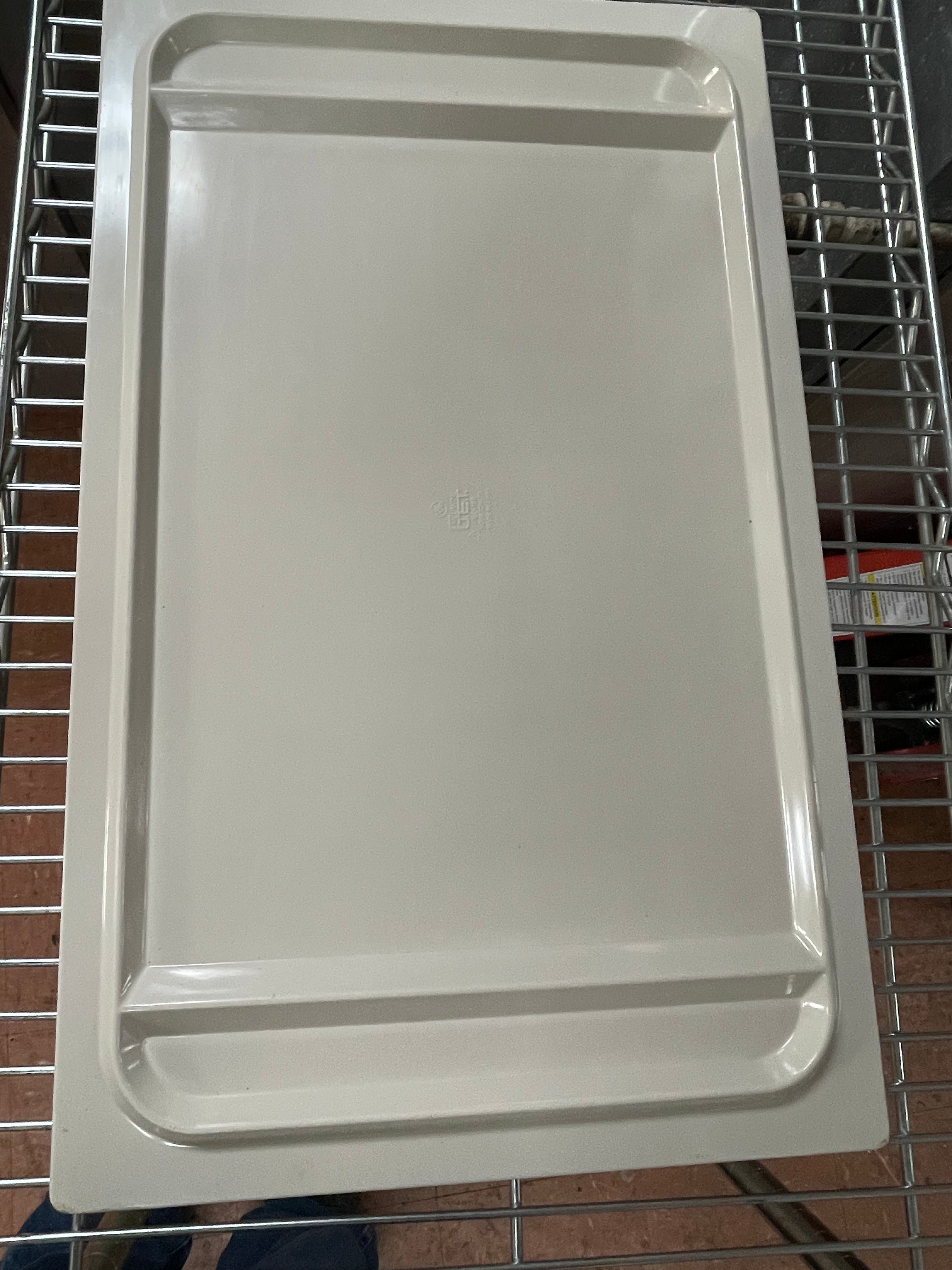 Used GET ML-160 21 1/2" x 13" Full Size White Melamine Salad Cold Bar Cover
