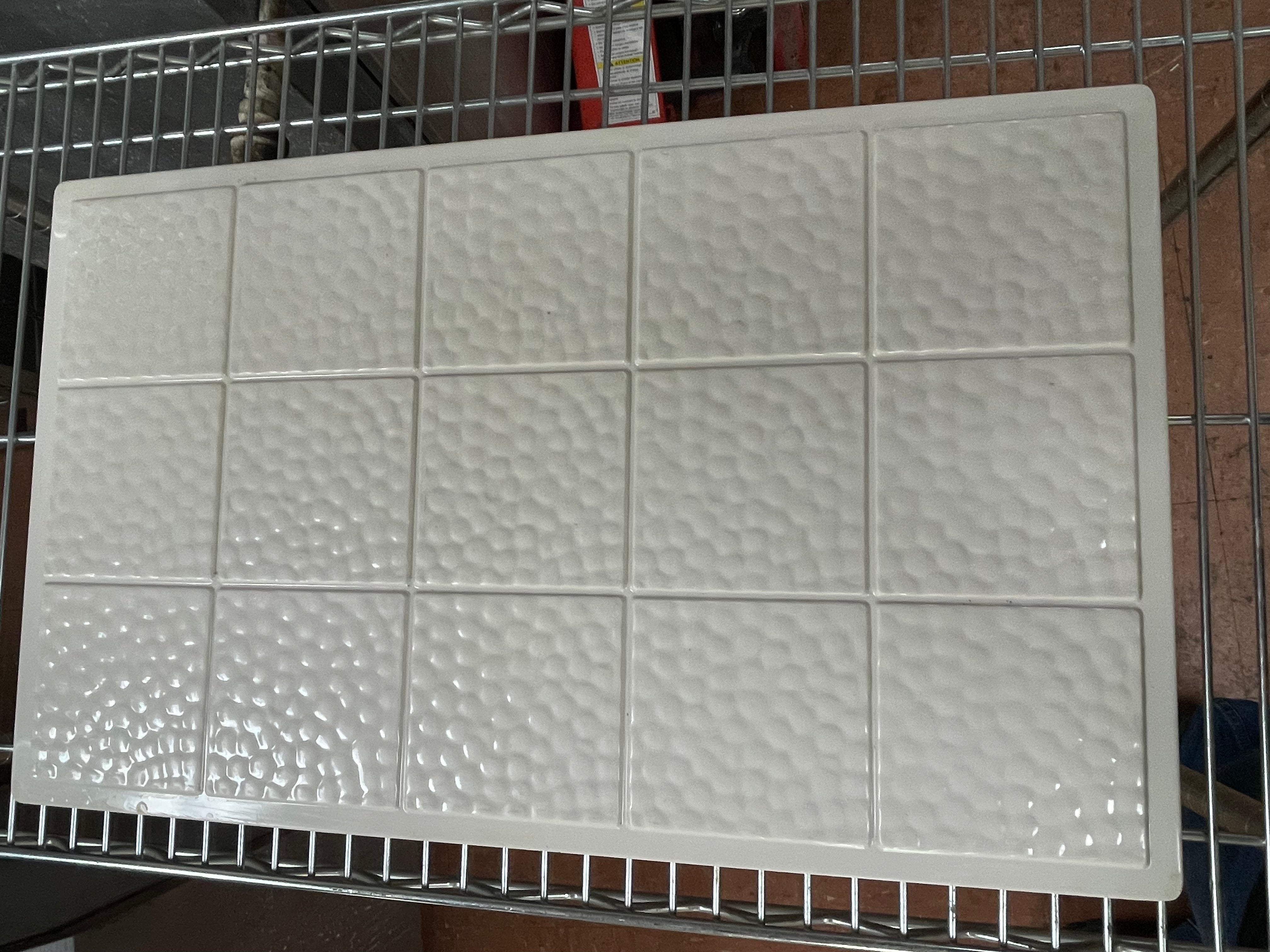 Used GET ML-160 21 1/2" x 13" Full Size White Melamine Salad Cold Bar Cover