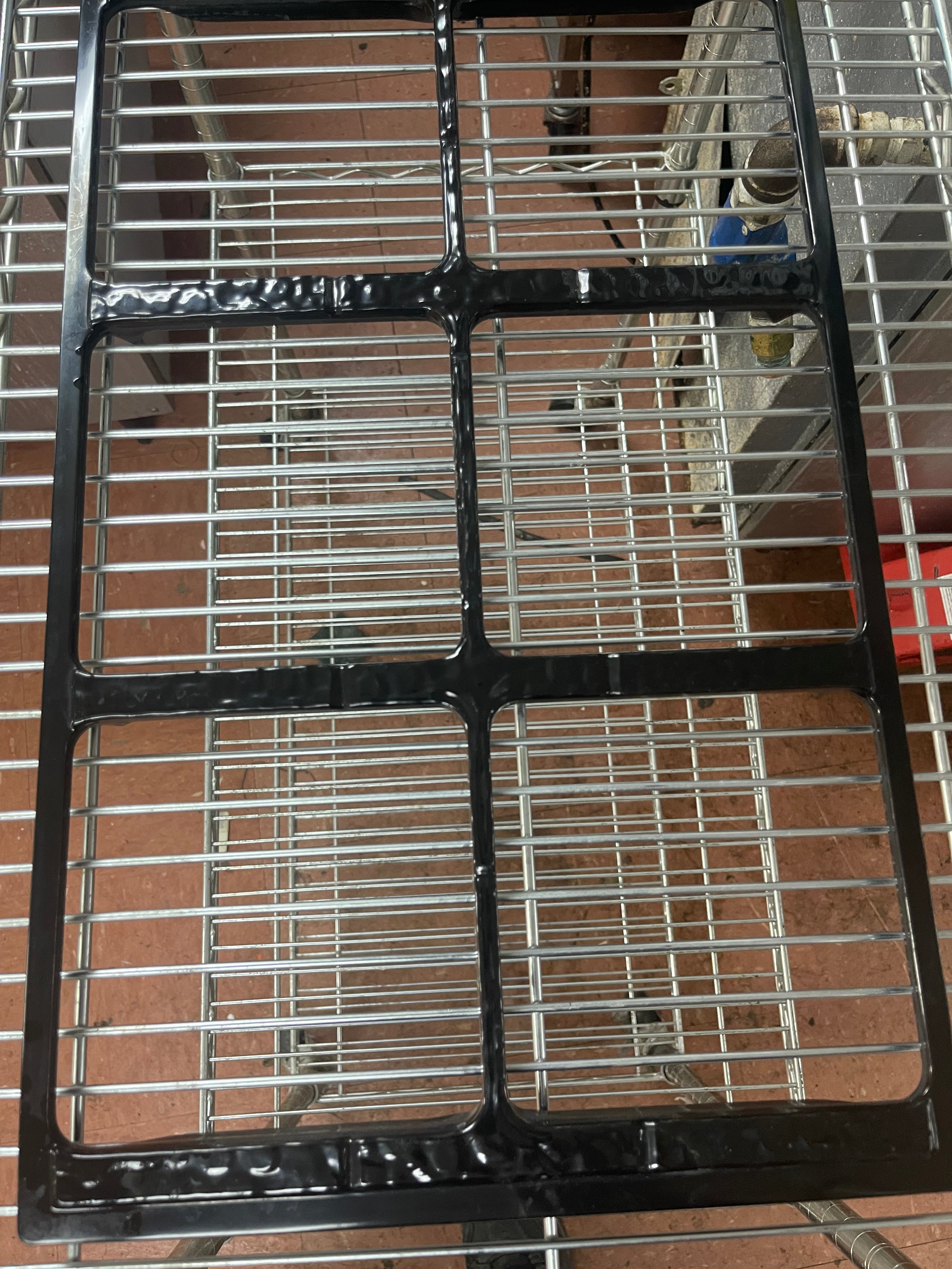 Used GET ML-168-BK Full Size Black Melamine Cold Bar Adapter Plate