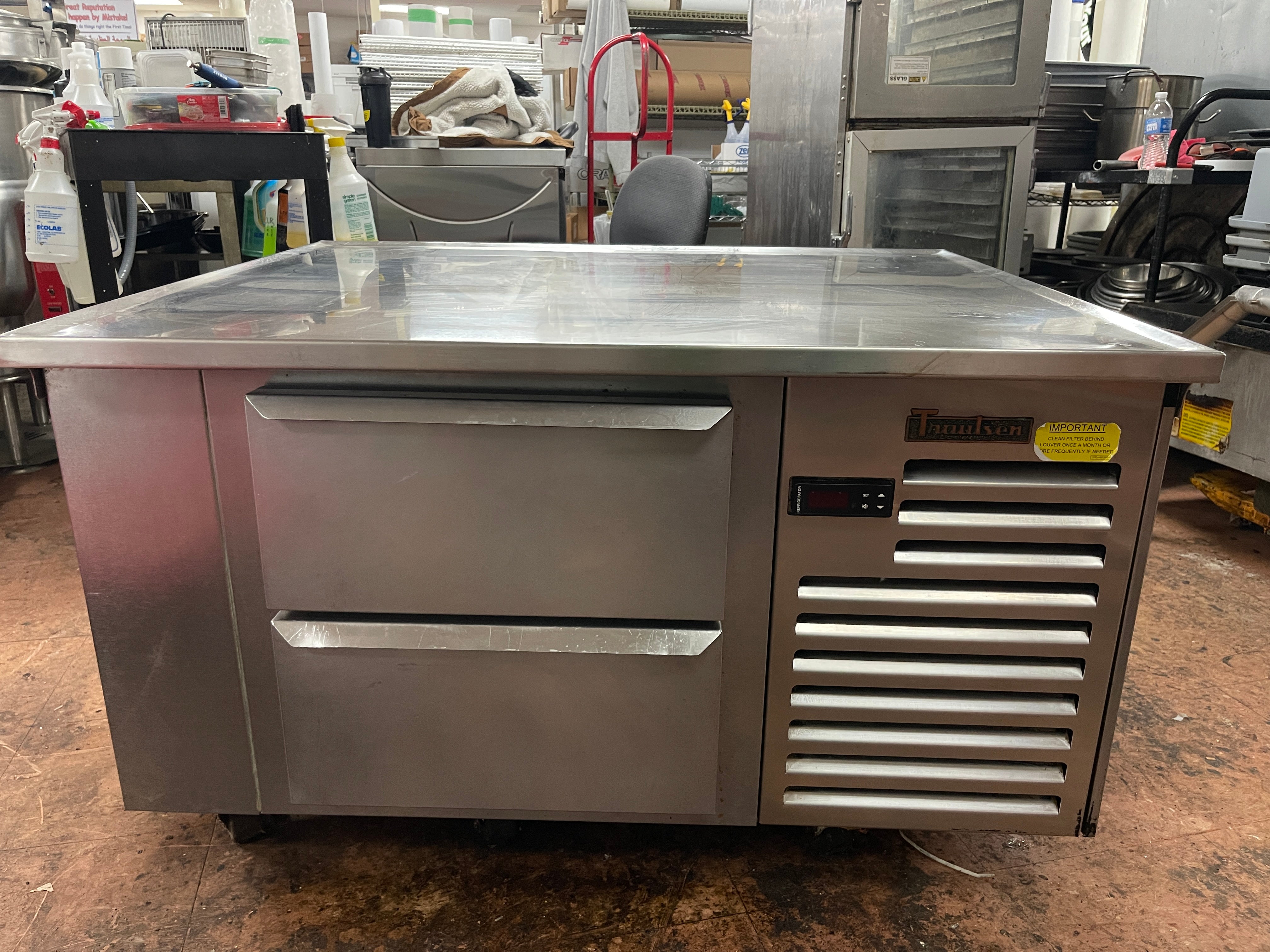 Used 36" Traulsen TE036HT Stainless 2 Drawer Refrigerated Chef Base 120V