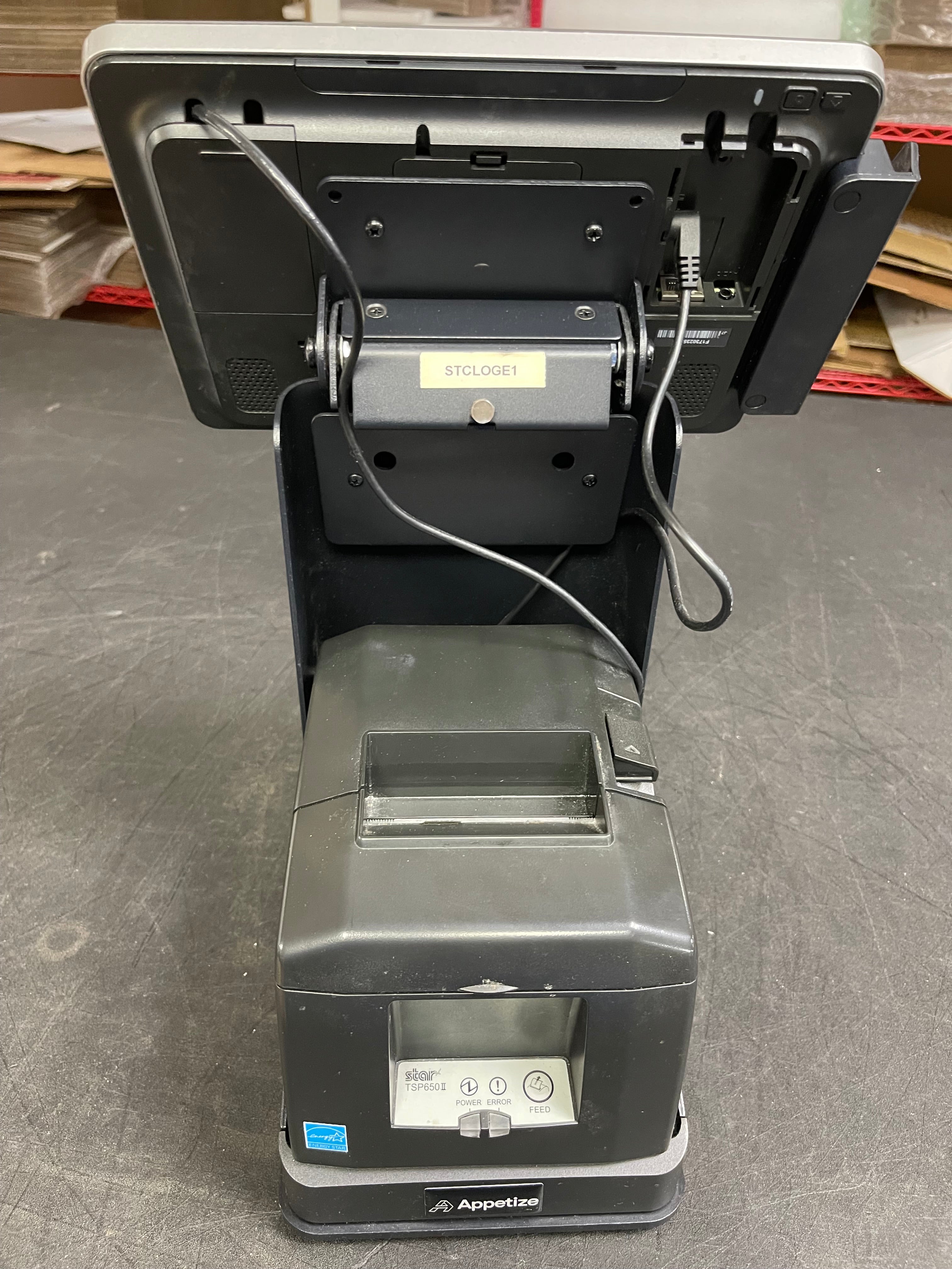 Used Elo 10" POS System with Printer, Stand and Card Reader Retail