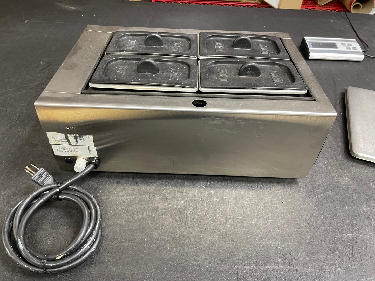 Used BPI 4 Pan Stainless Steel Countertop Warmer 120V