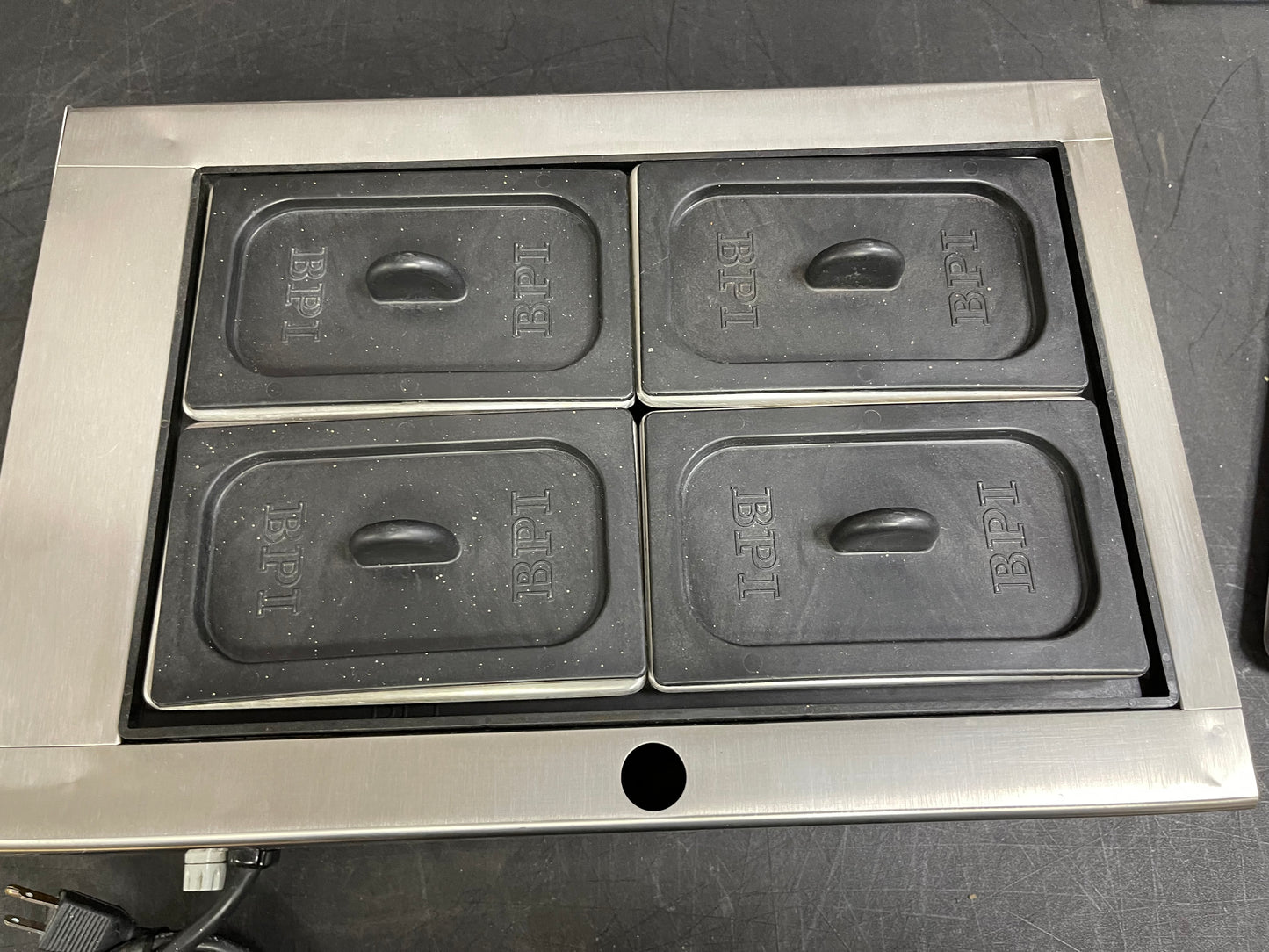 Used BPI 4 Pan Stainless Steel Countertop Warmer 120V