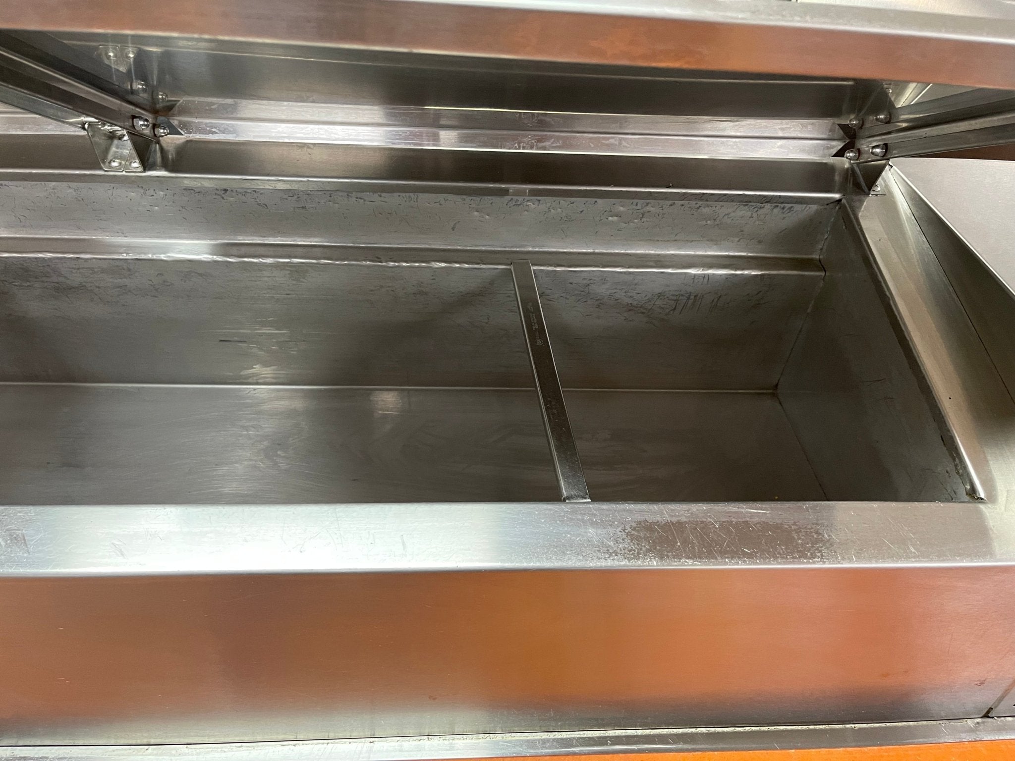 Used Randell CR9074 - 290 Refrigerated Countertop Condiment Prep Table 74"W 120V - Falcon Restaurant Supply - 5