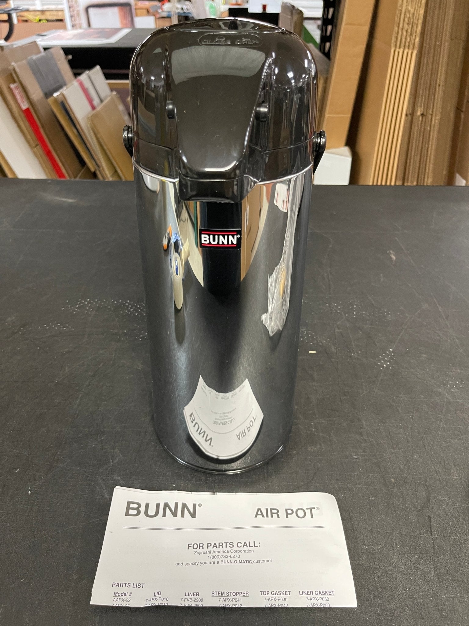 New Bunn 28696.0002 Push Button Airpot Coffee Server Dispenser 2.15 Liter - Falcon Restaurant Supply - 1