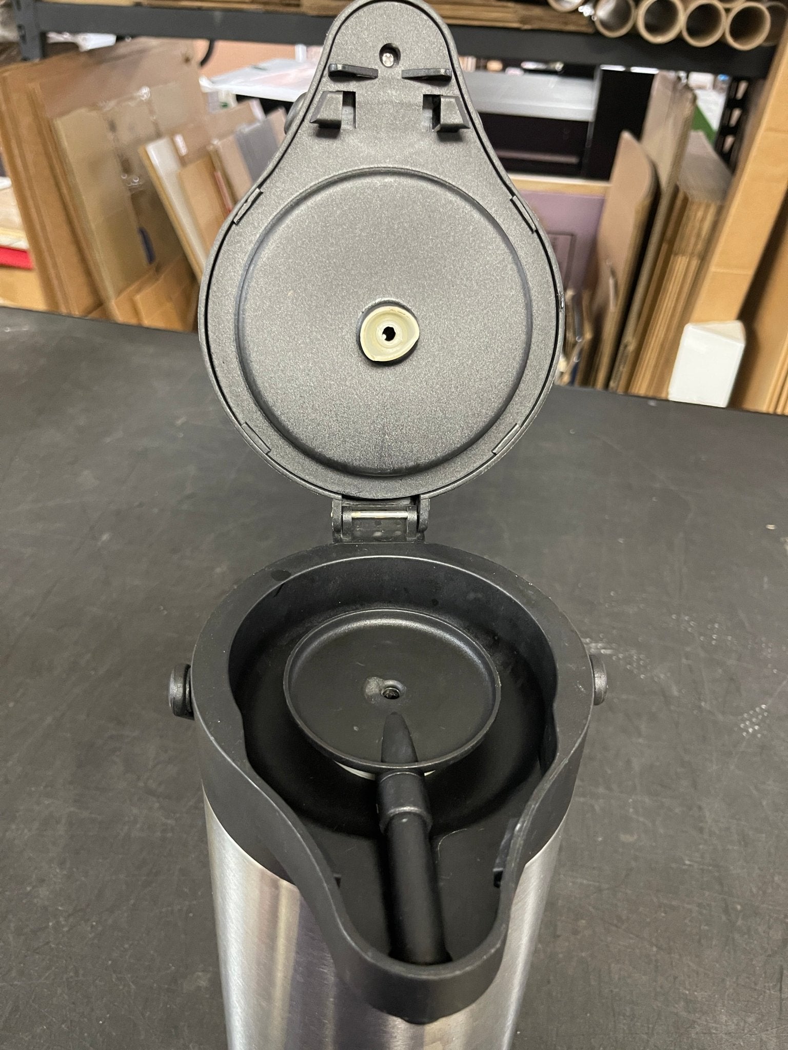 Lightly Used Cresimo 2.2L 74oz Stainless Coffee Airpot Dispenser - Falcon Restaurant Supply - 5