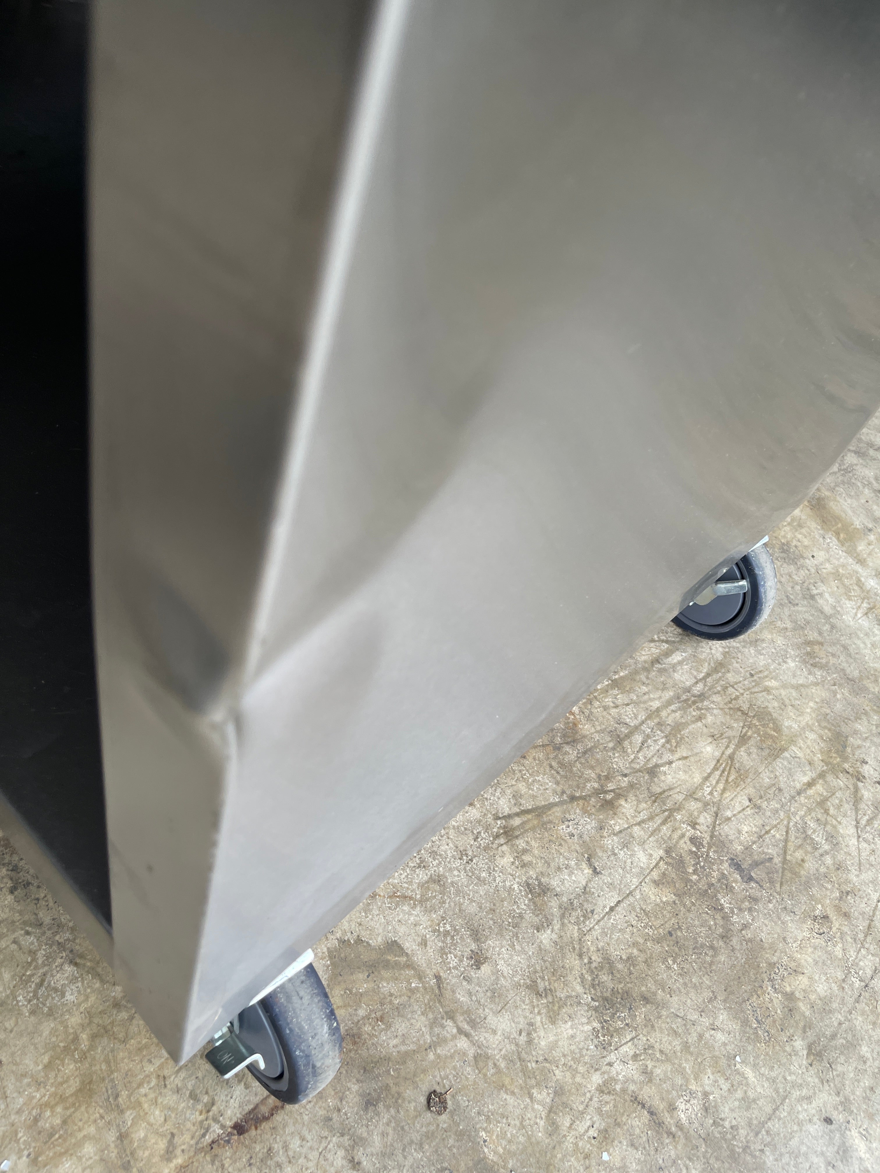 Used 52" Hubert 76306 Stainless 3 Pan Mobile Ice Down Bar Food Service Cart - SS309