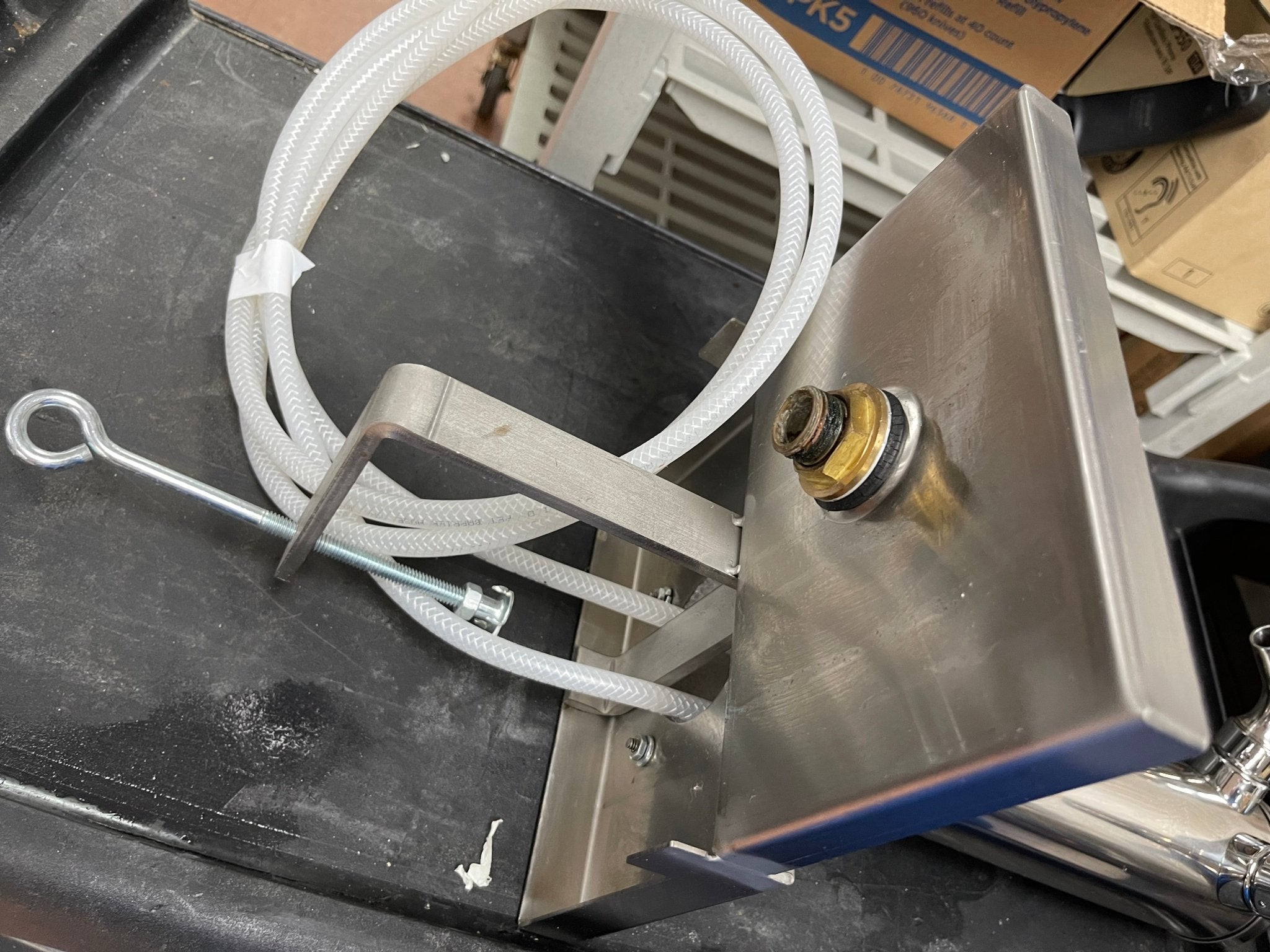 Used Krome Dispense 3" Stainless Double Beer Tower Bar Tap w/ Clamp Base - Falcon Restaurant Supply - 4