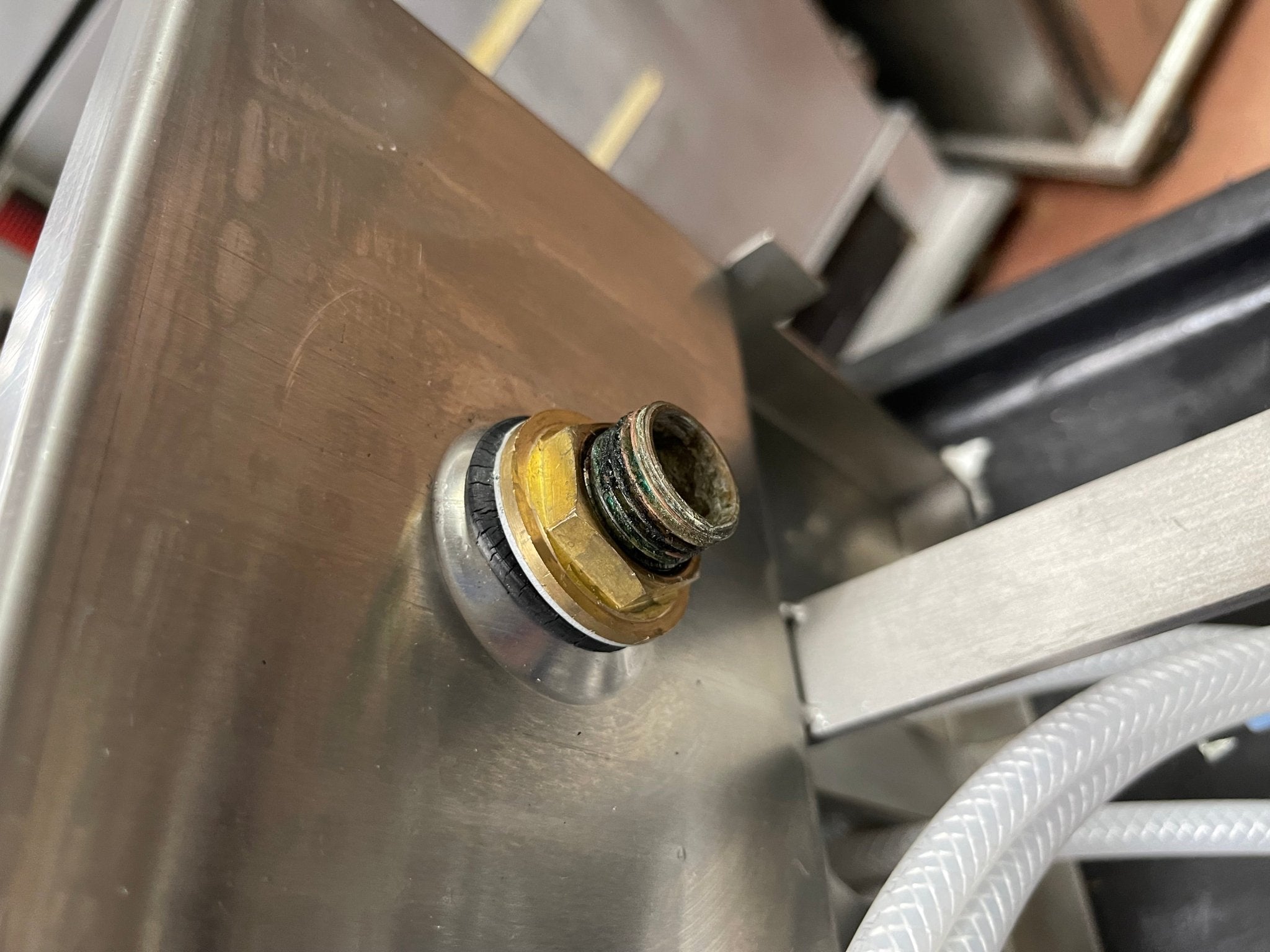 Used Krome Dispense 3" Stainless Double Beer Tower Bar Tap w/ Clamp Base - Falcon Restaurant Supply - 9