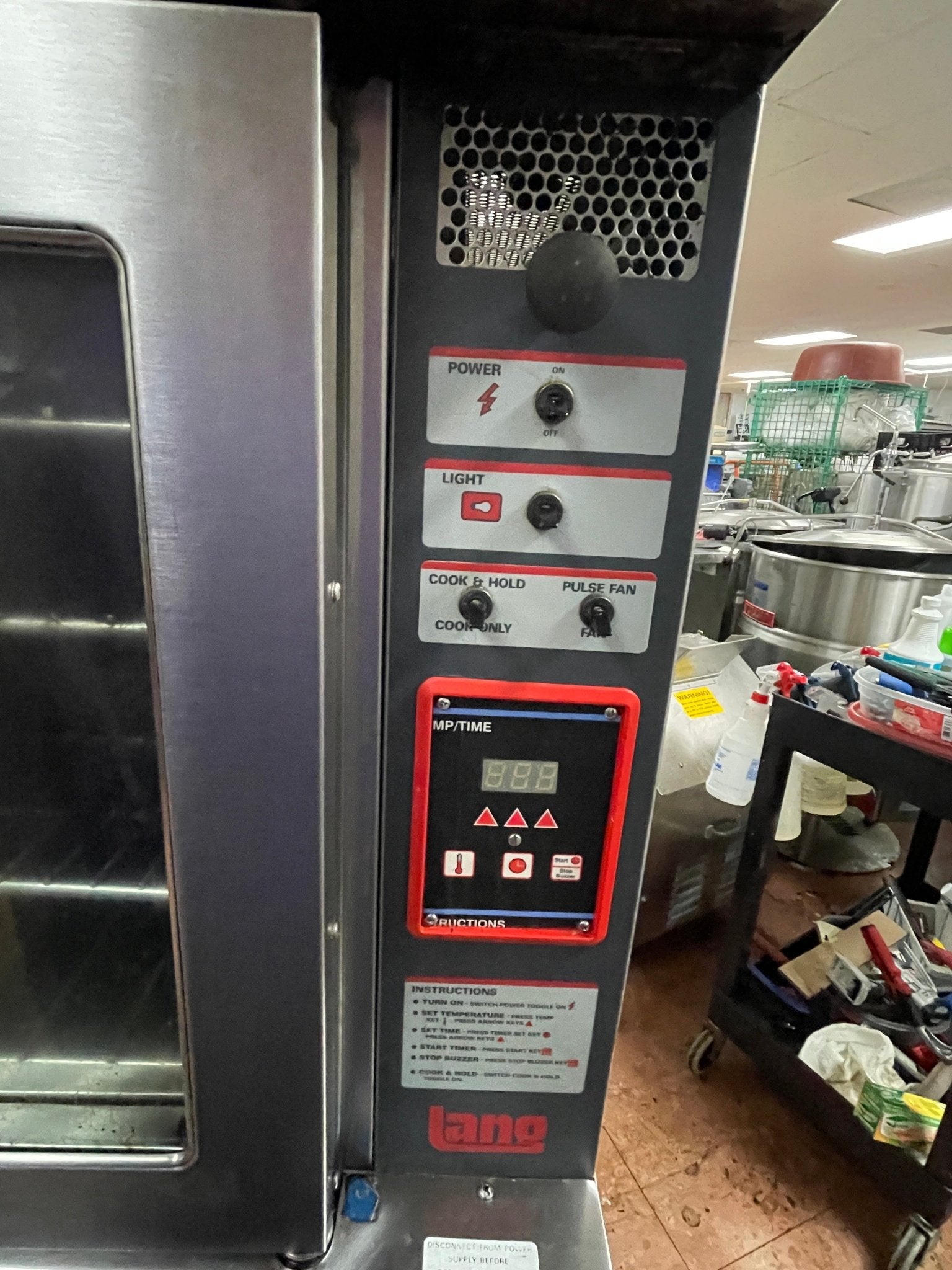 Used Lang ECCO - SII Electric Full Sized Convection Oven With Stand 208/240V - Falcon Restaurant Supply - 4