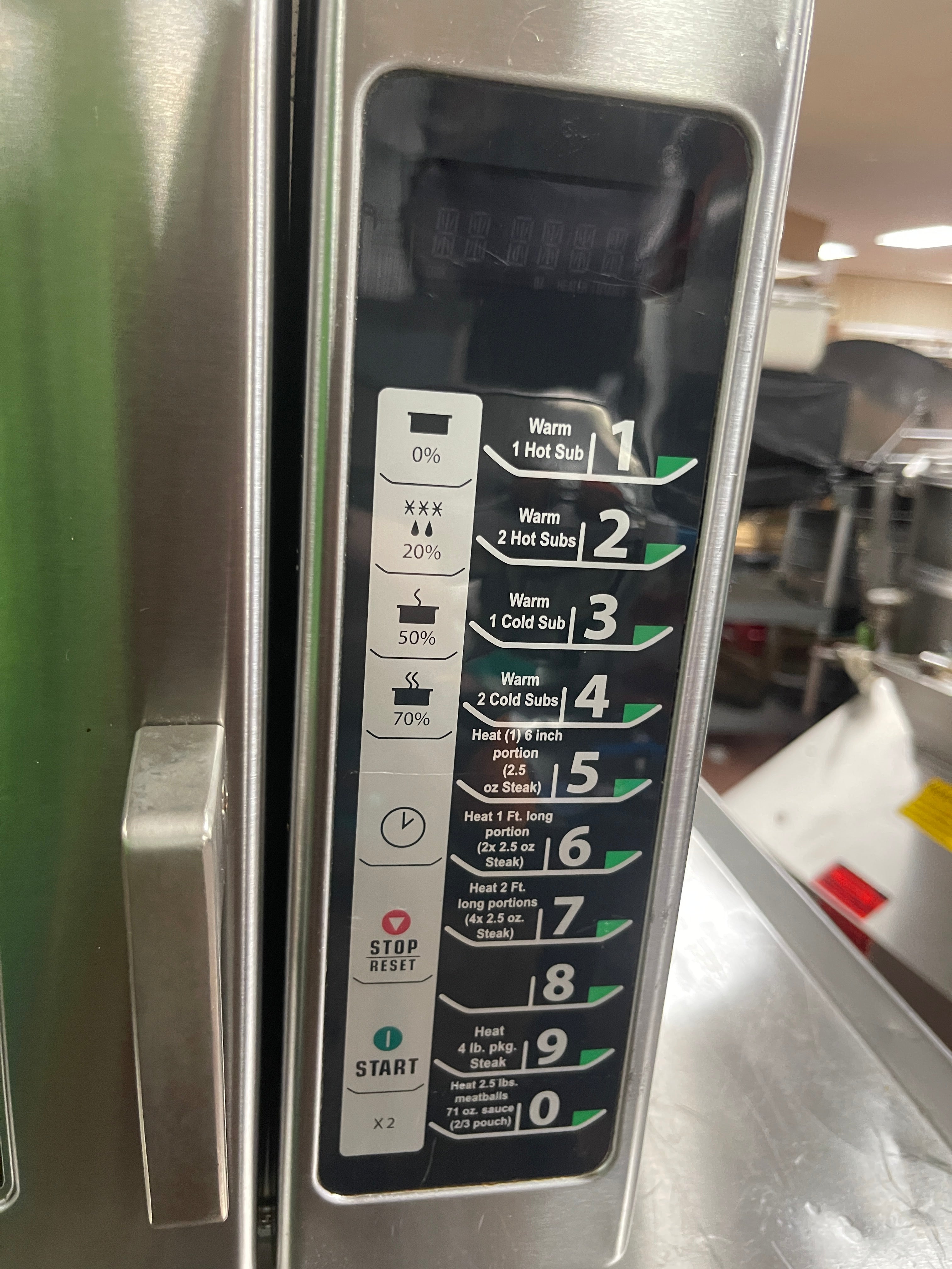 Used Amana RFS12SW2B Commercial 1200W Stainless Microwave 120V