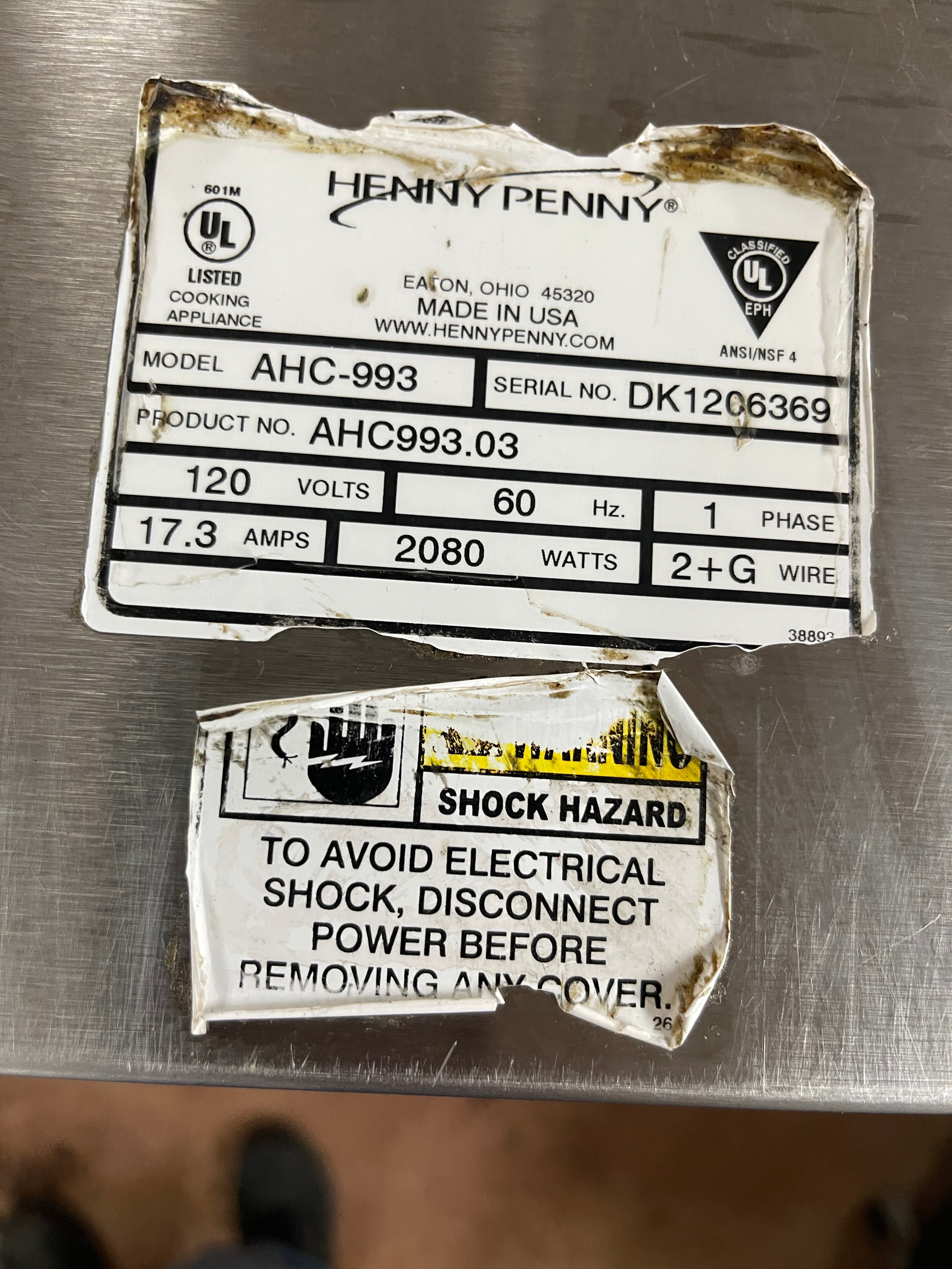 Used Henny Penny AHC-993 Humidified Heated Pass Thru Holding Cabinet 120V