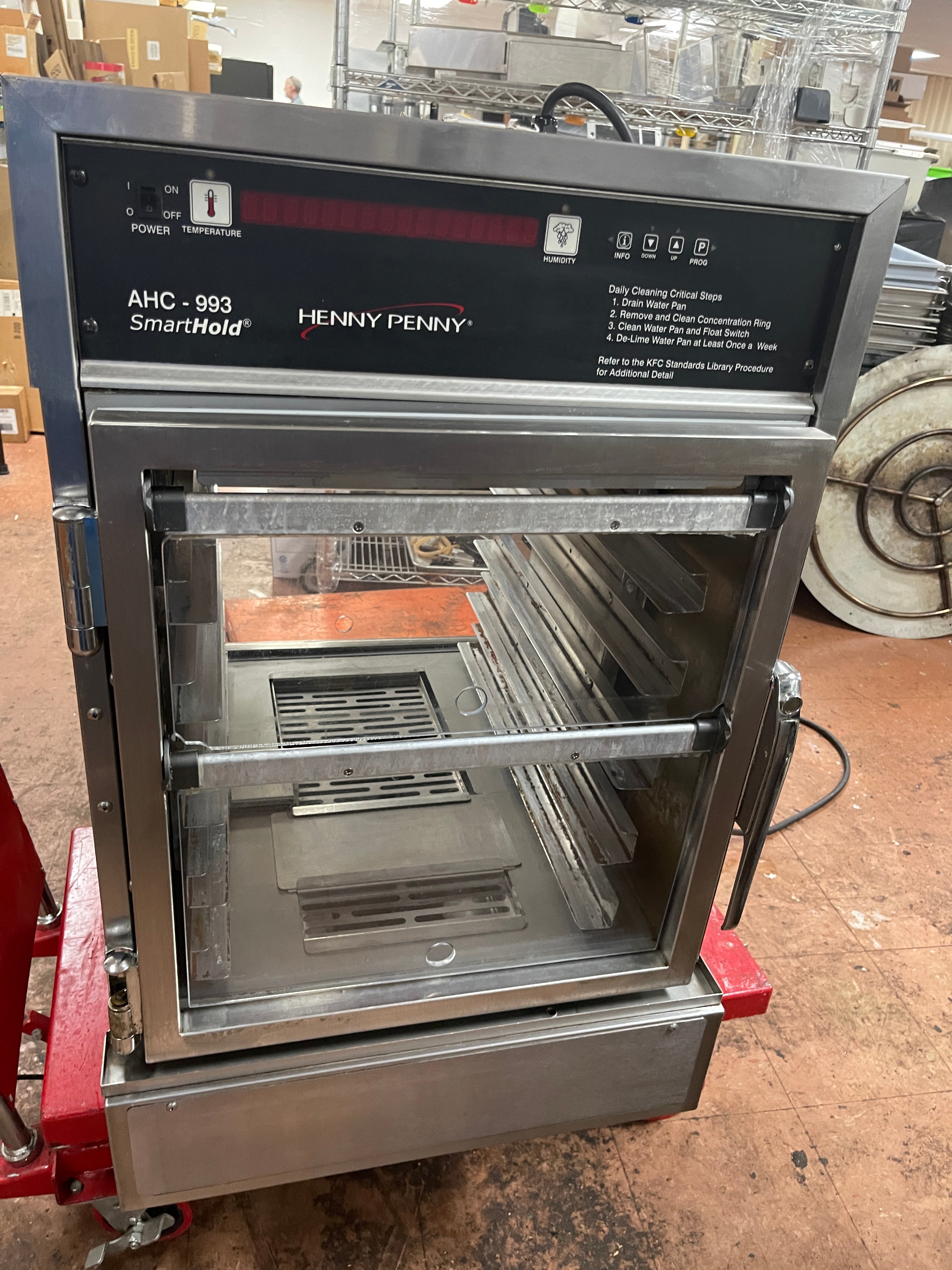 Used Henny Penny AHC-993 Humidified Heated Pass Thru Holding Cabinet 120V