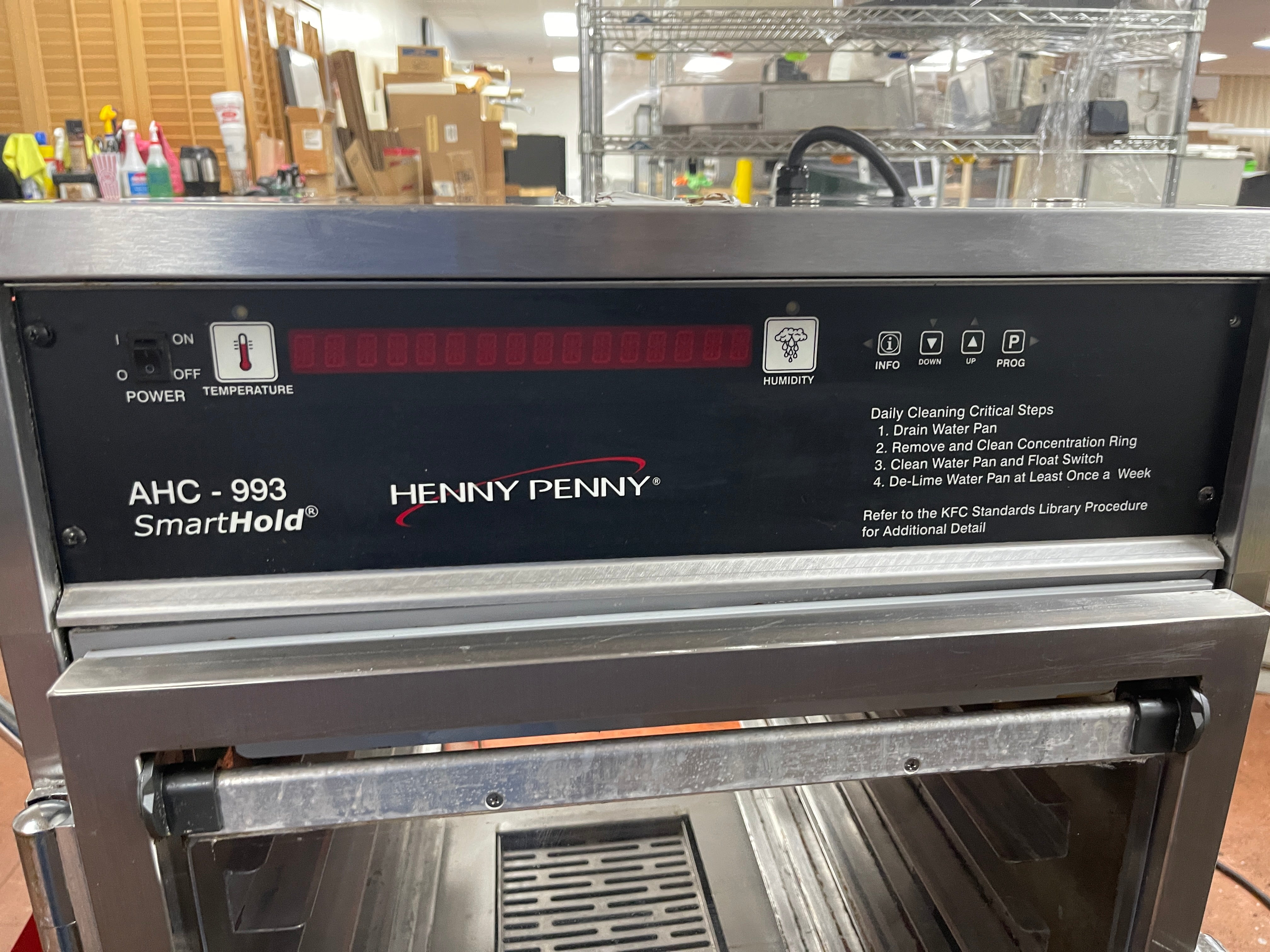 Used Henny Penny AHC-993 Humidified Heated Pass Thru Holding Cabinet 120V