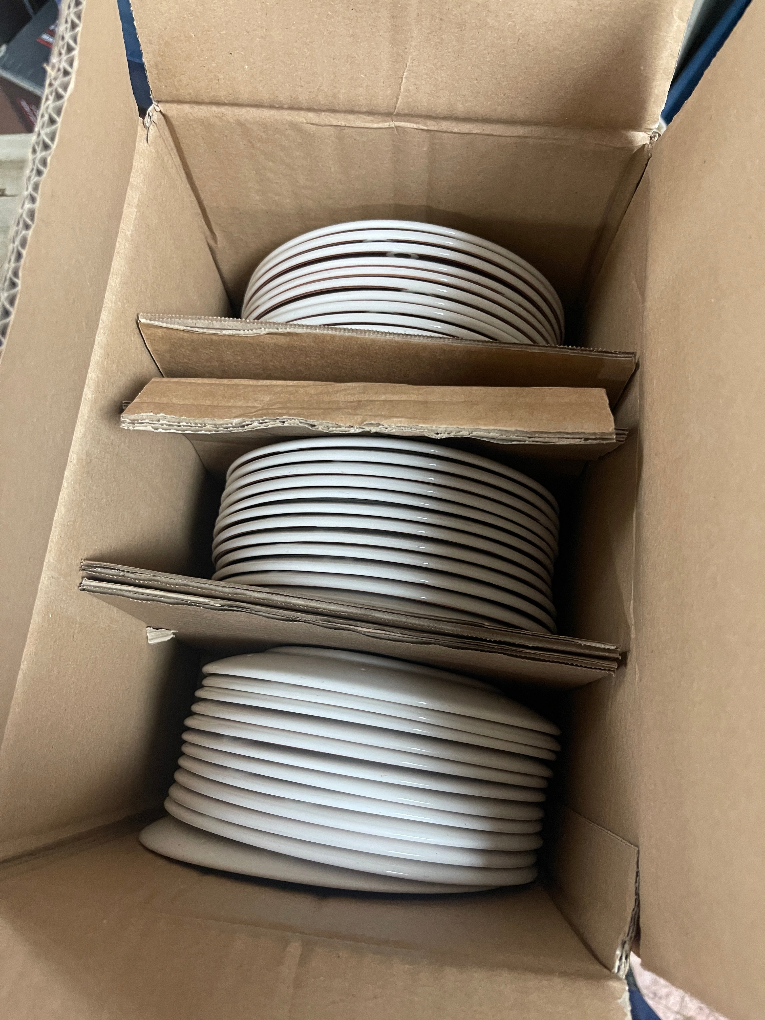 Used 6-1/4" Steelite Ambassador Burgundy China Plates Case of 36