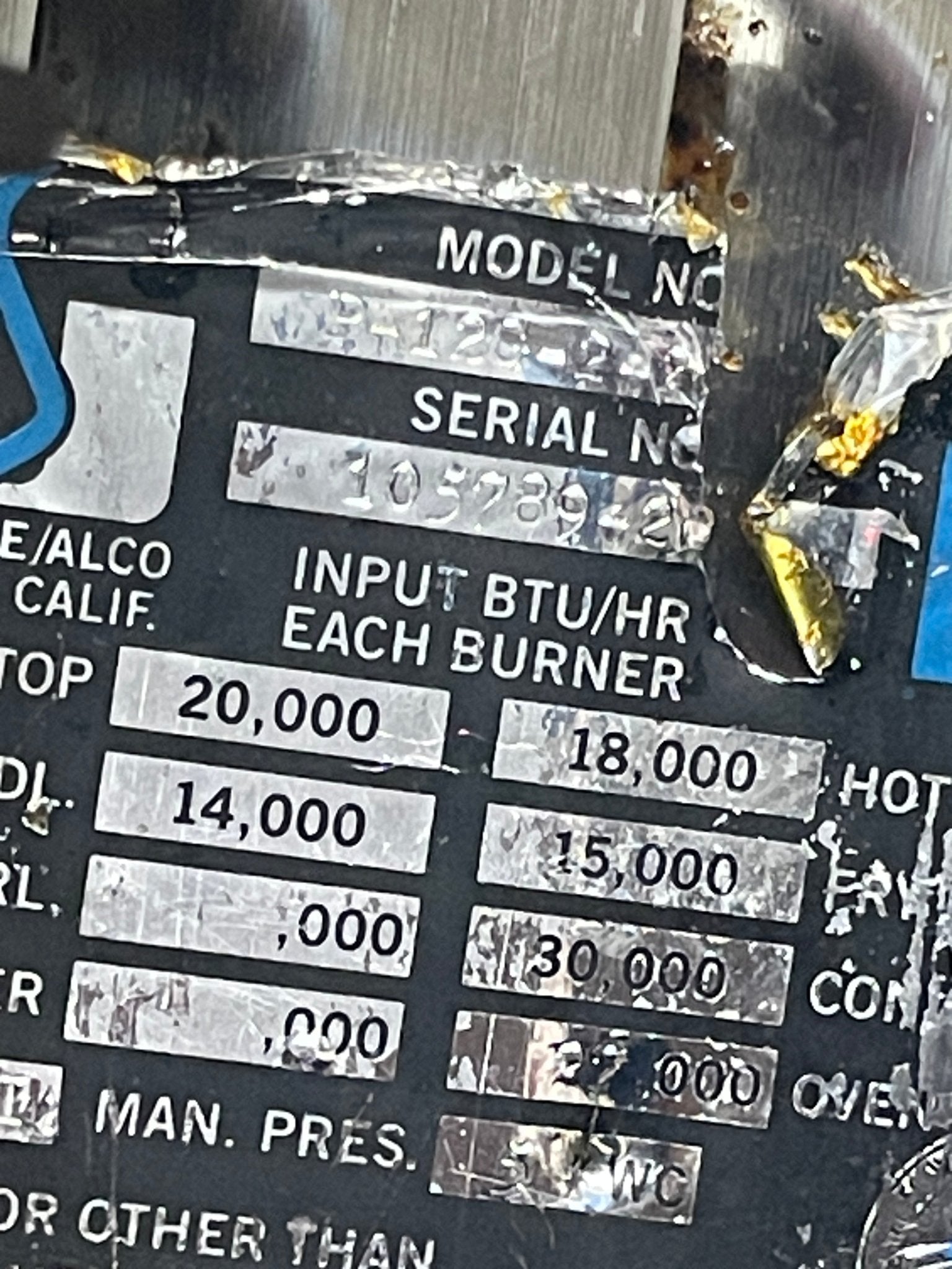 Used U.S. Range Natural Gas 2 Burner 24" Range with 12" Flat Top Griddle and Oven - Falcon Restaurant Supply - 12