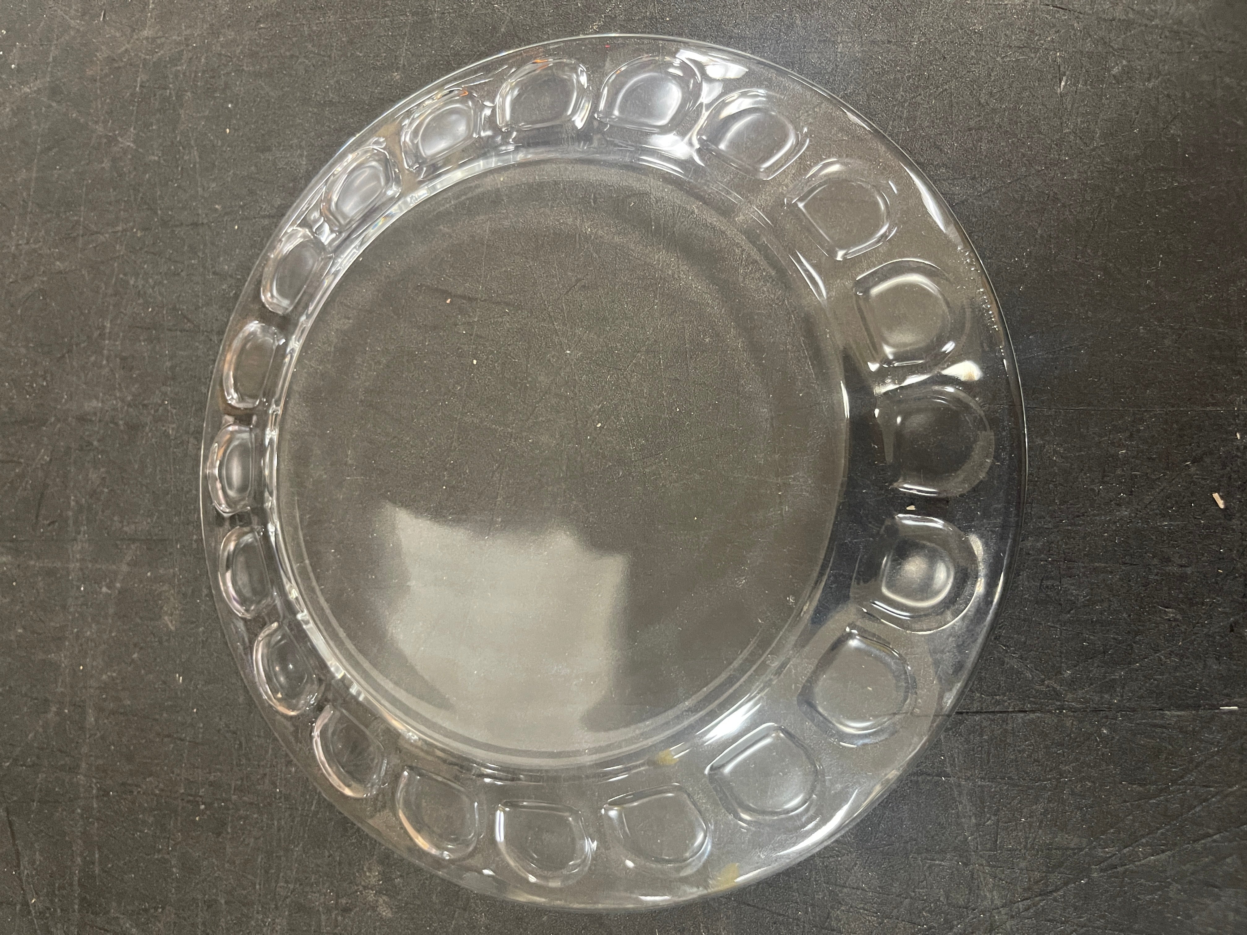 Used Arcoroc 01141 Roc 9 1/8" Clear Dinner Salad Plate Case of 24