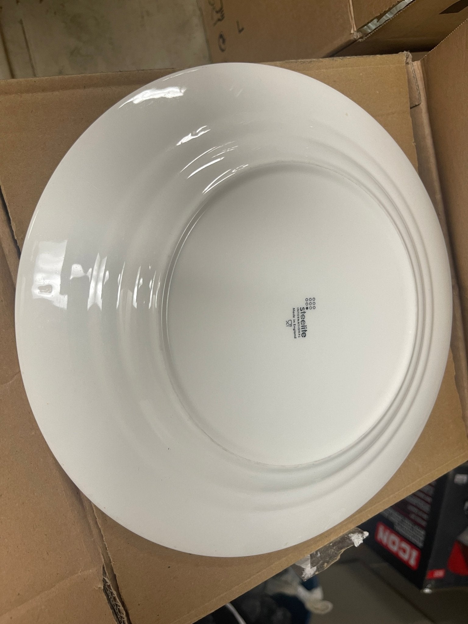 Used 9" Steelite Ambassador Burgundy China Plates Case of 24 - Falcon Restaurant Supply - 2