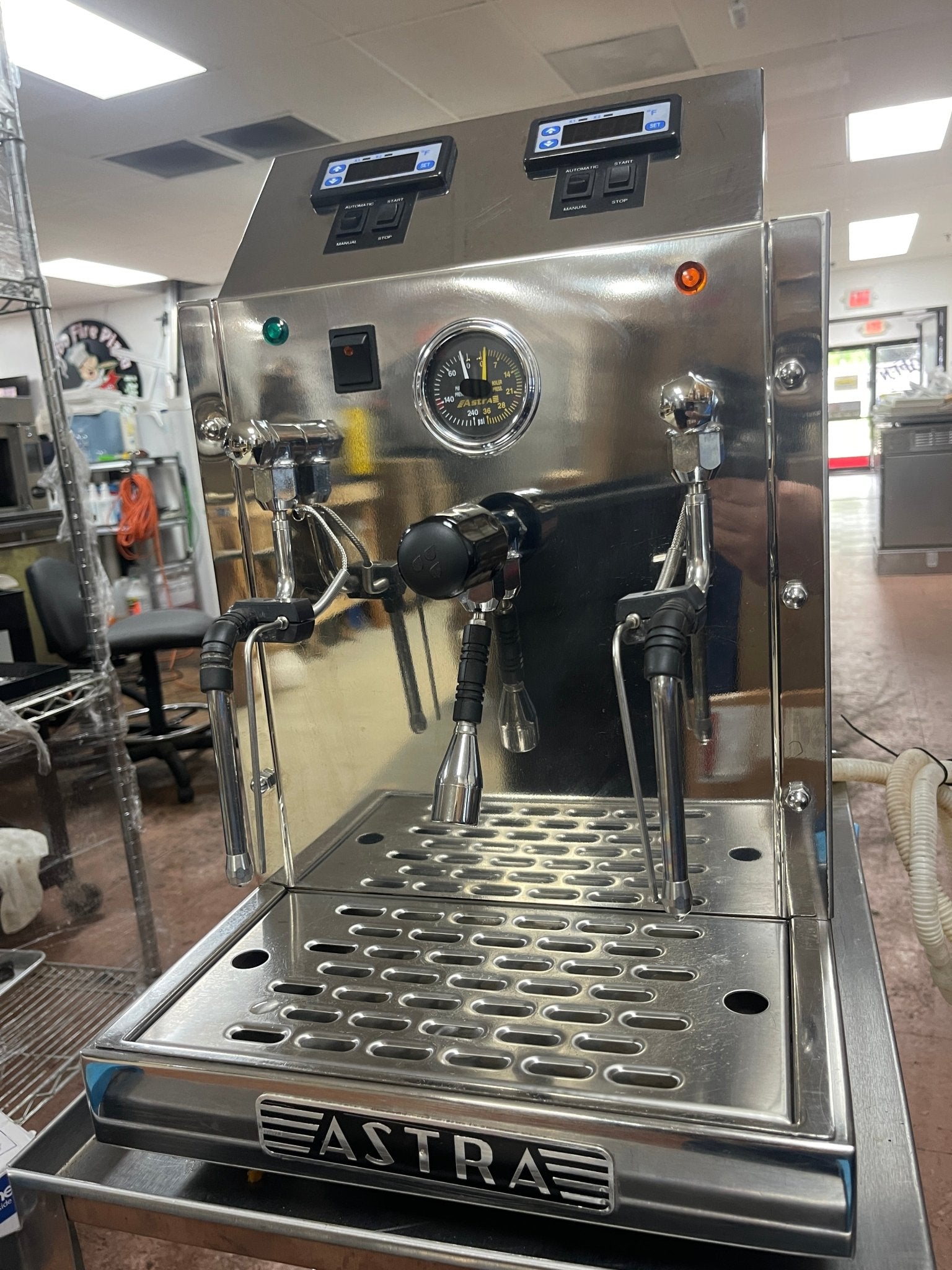 Used Astra STA2400 Automatic 2 - Wand Milk and Coffee Steamer Frother - 220V - Falcon Restaurant Supply - 3