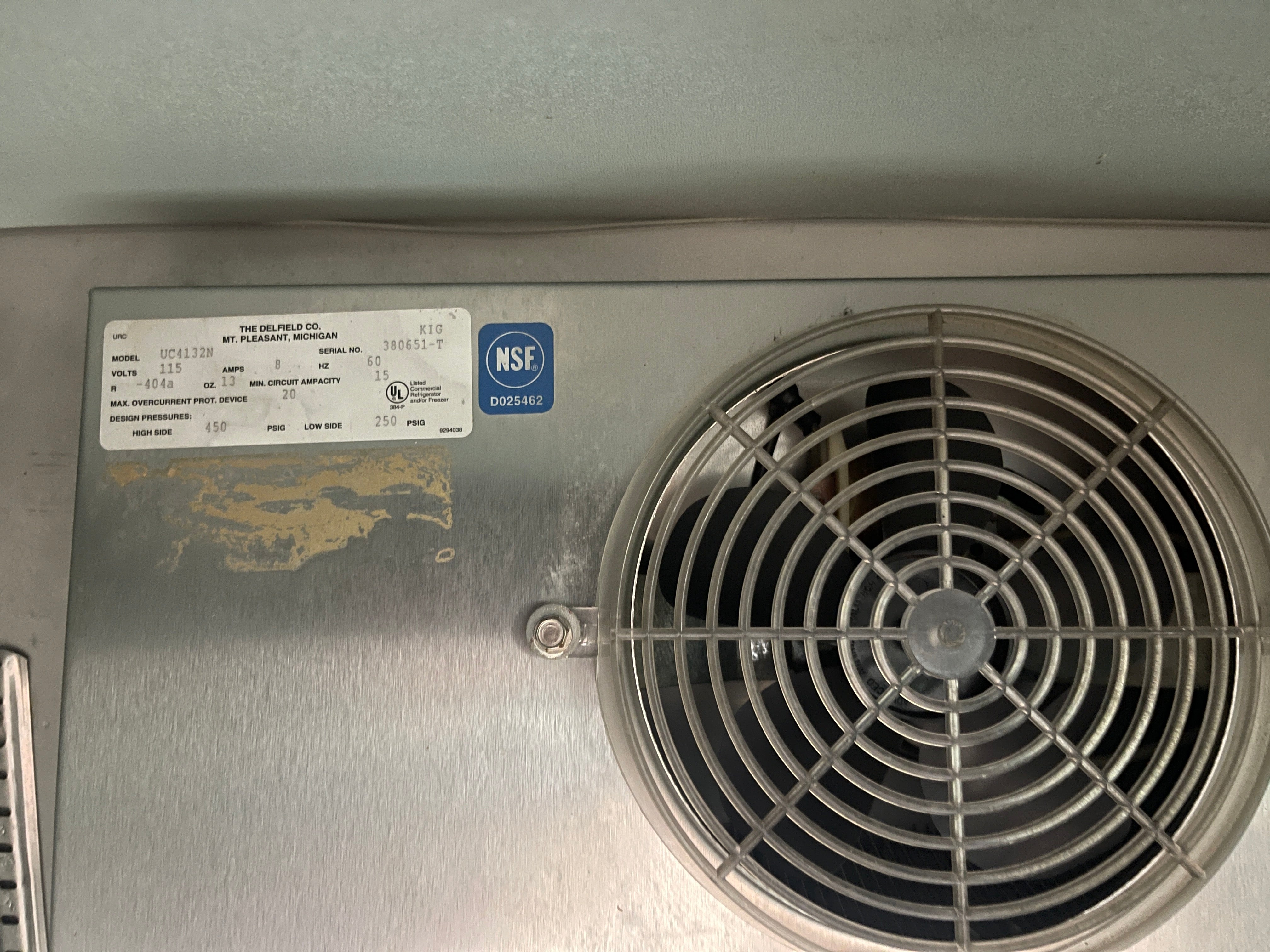 Used Delfield UC4132N Undercounter Stainless Reach In Single Door Freezer 120V