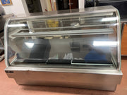 Used Spartan BCB72 Curved Glass Refrigerated Deli Display Case 120V - Falcon Restaurant Supply - 1
