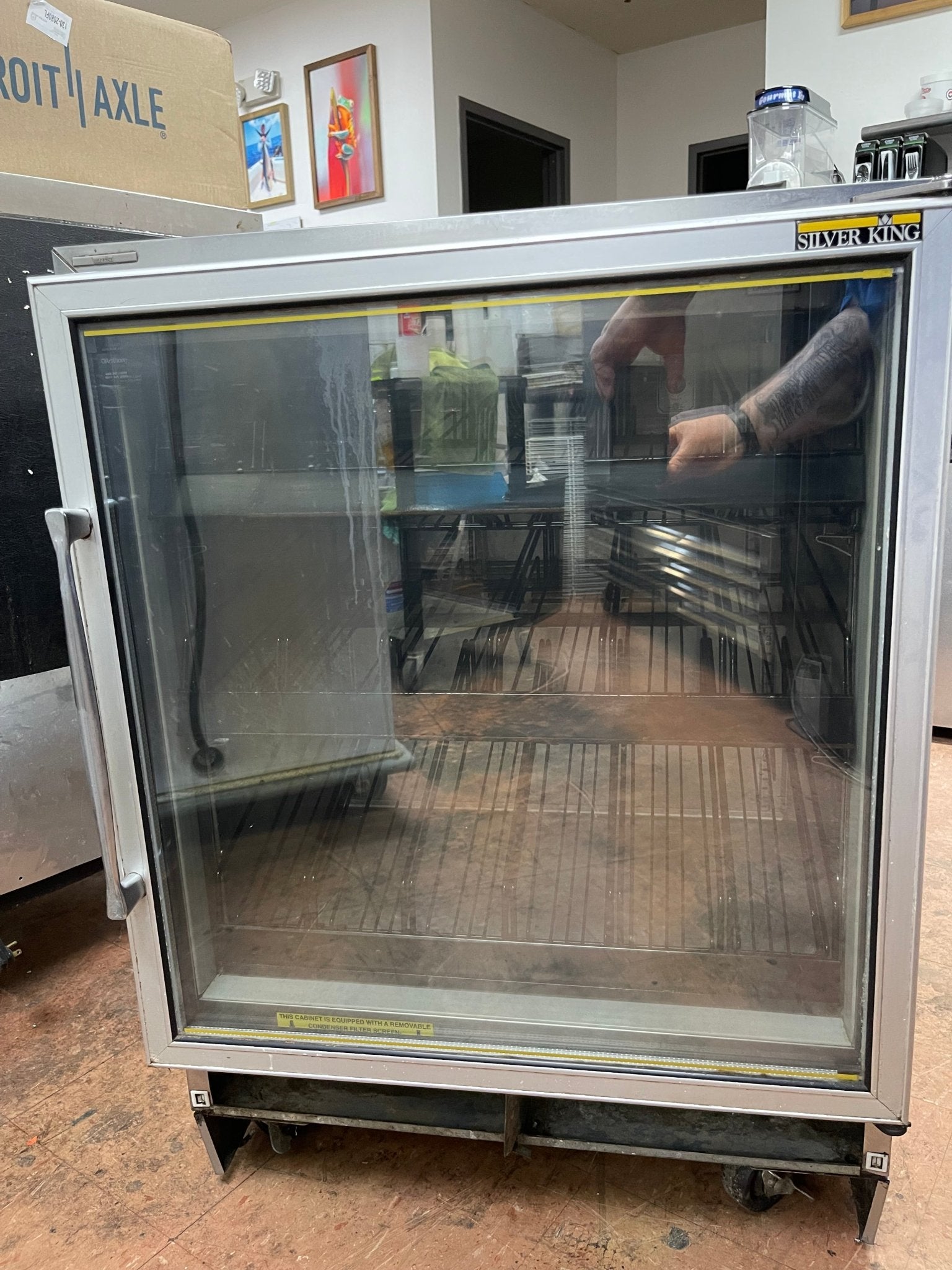 Used Silver King SKF27GB Commercial Glass Door Display Freezer 120V - JS - Falcon Restaurant Supply - 1