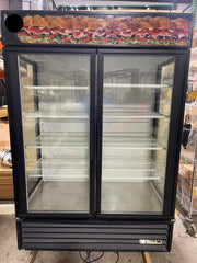 Used 2010 True GEM-49 Glass 2 Door Refrigerated Merchandiser w/ Glass Sides 120V