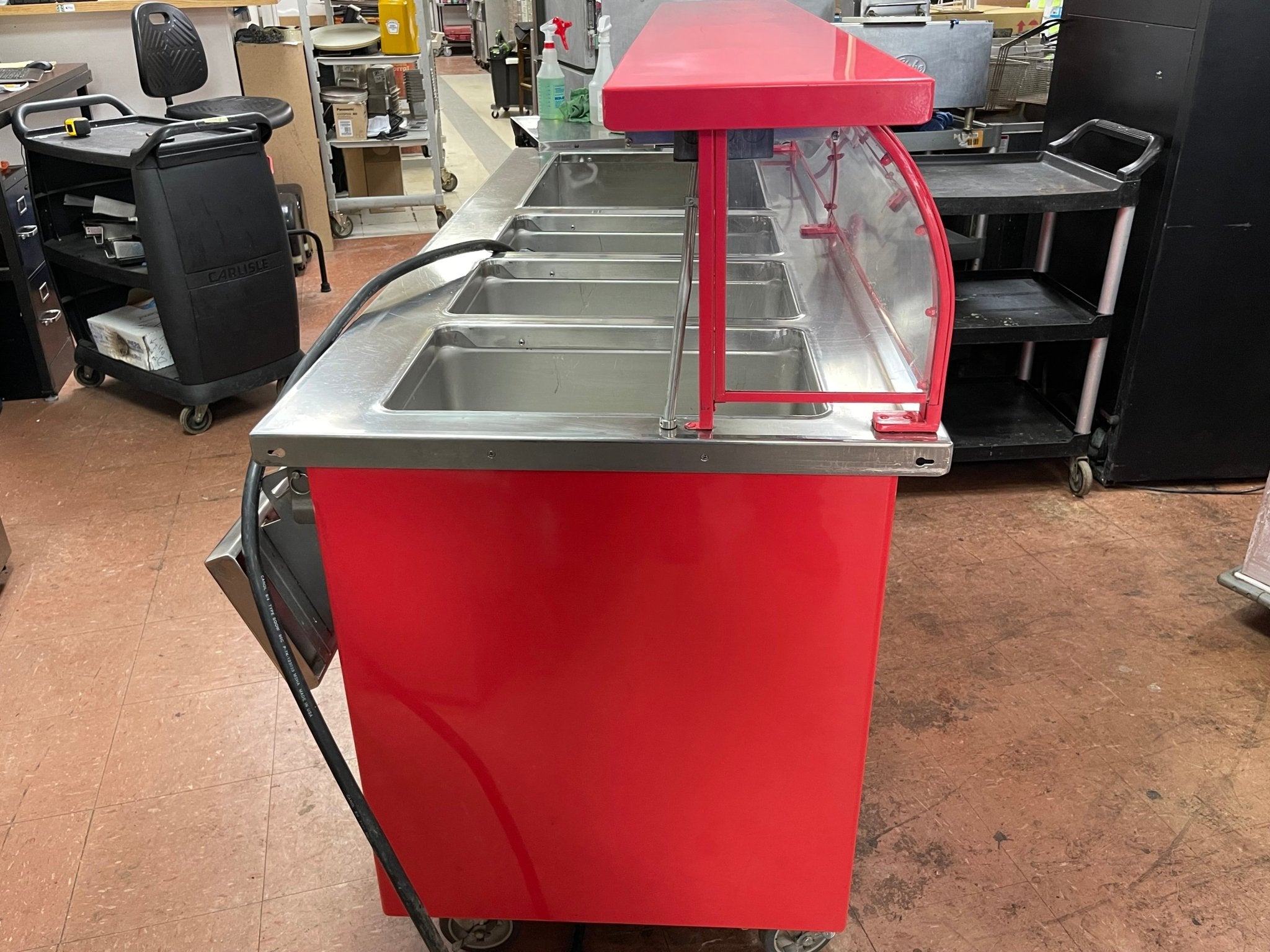 Used ColorPoint 74" Commercial Buffet 4 Open Well Steam Table Heated 220V - Falcon Restaurant Supply - 9