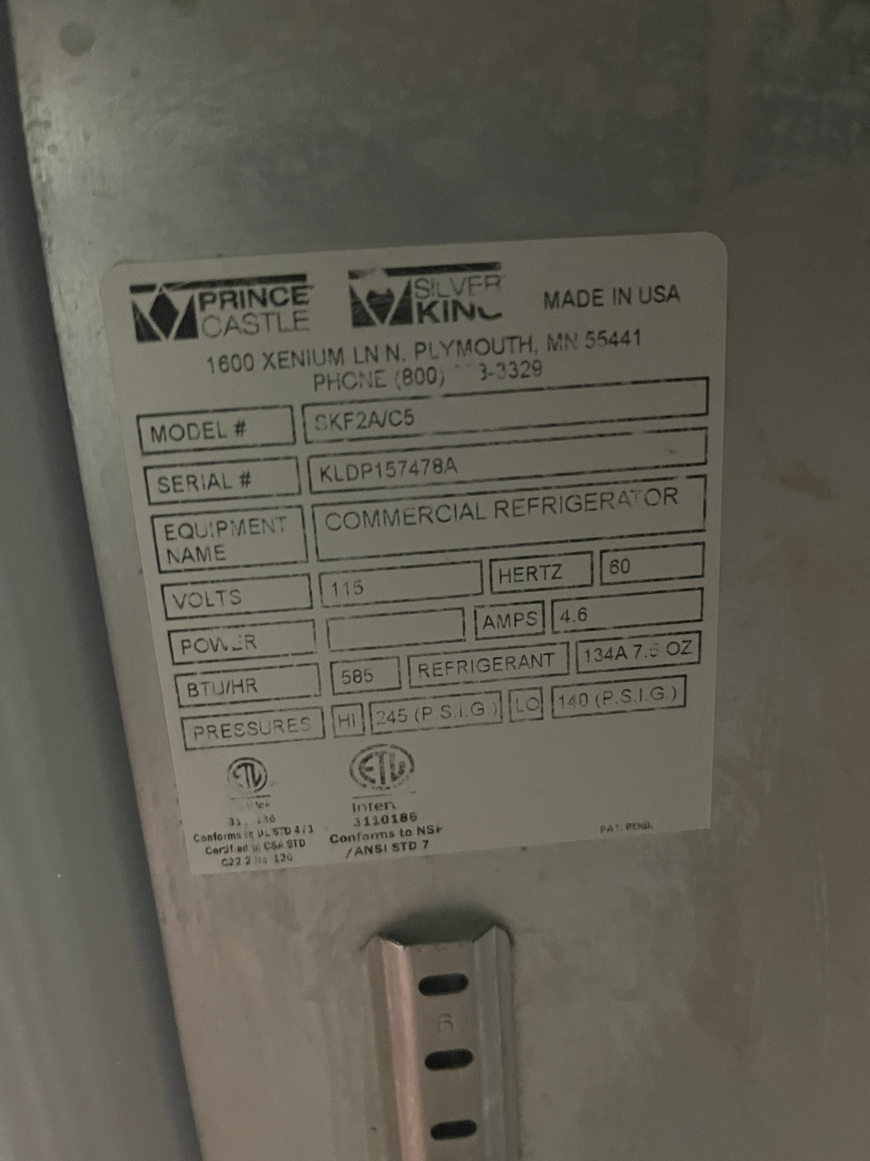 Used Silver King SKF2A/C5 Refrigerated Ice Cream Topping Fountainette 115V