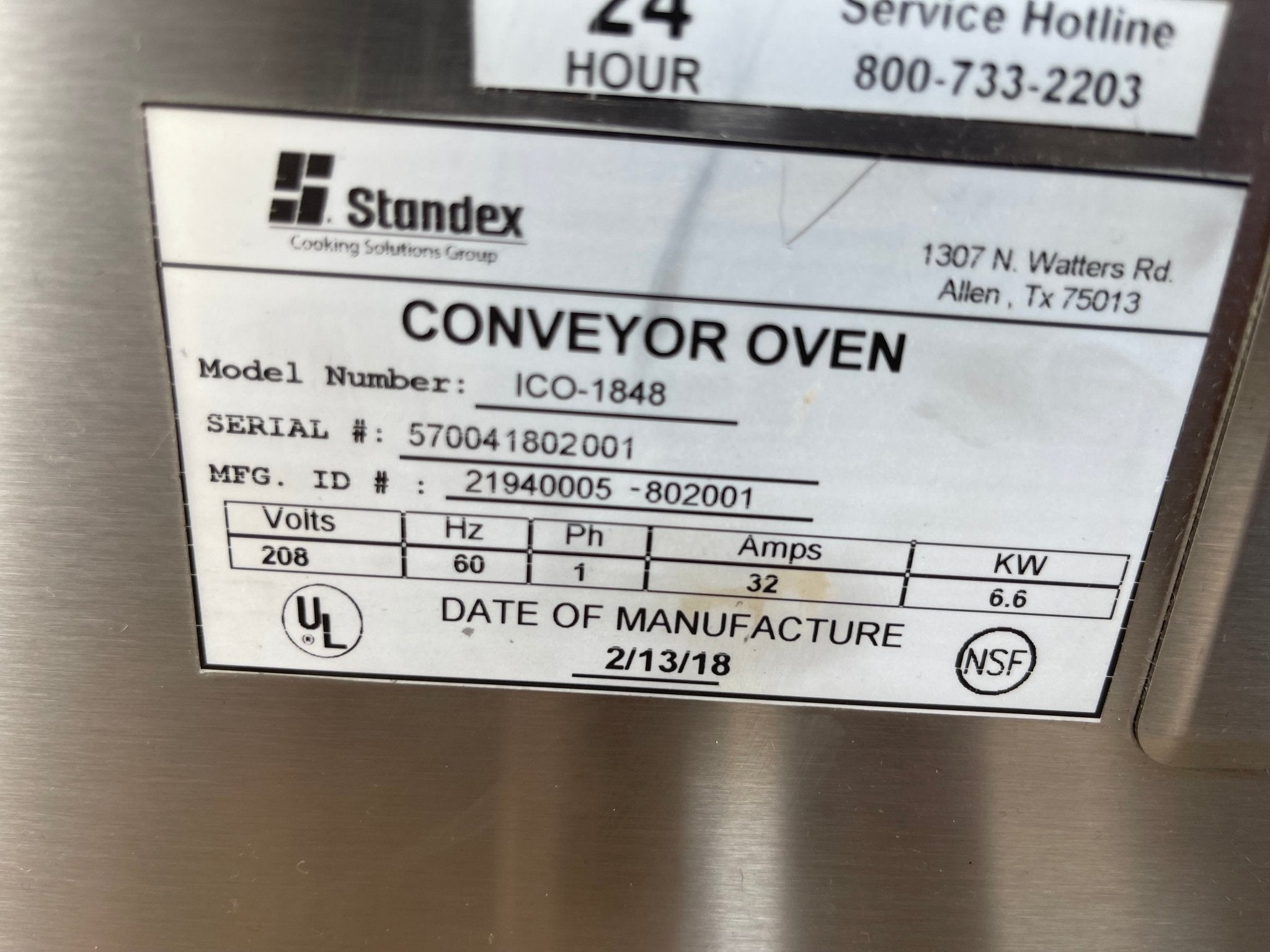 NEW 2018 Bakers Pride ICO - 1848 Single 18" Belt Electric Conveyer Oven 208V - JS - Falcon Restaurant Supply - 10