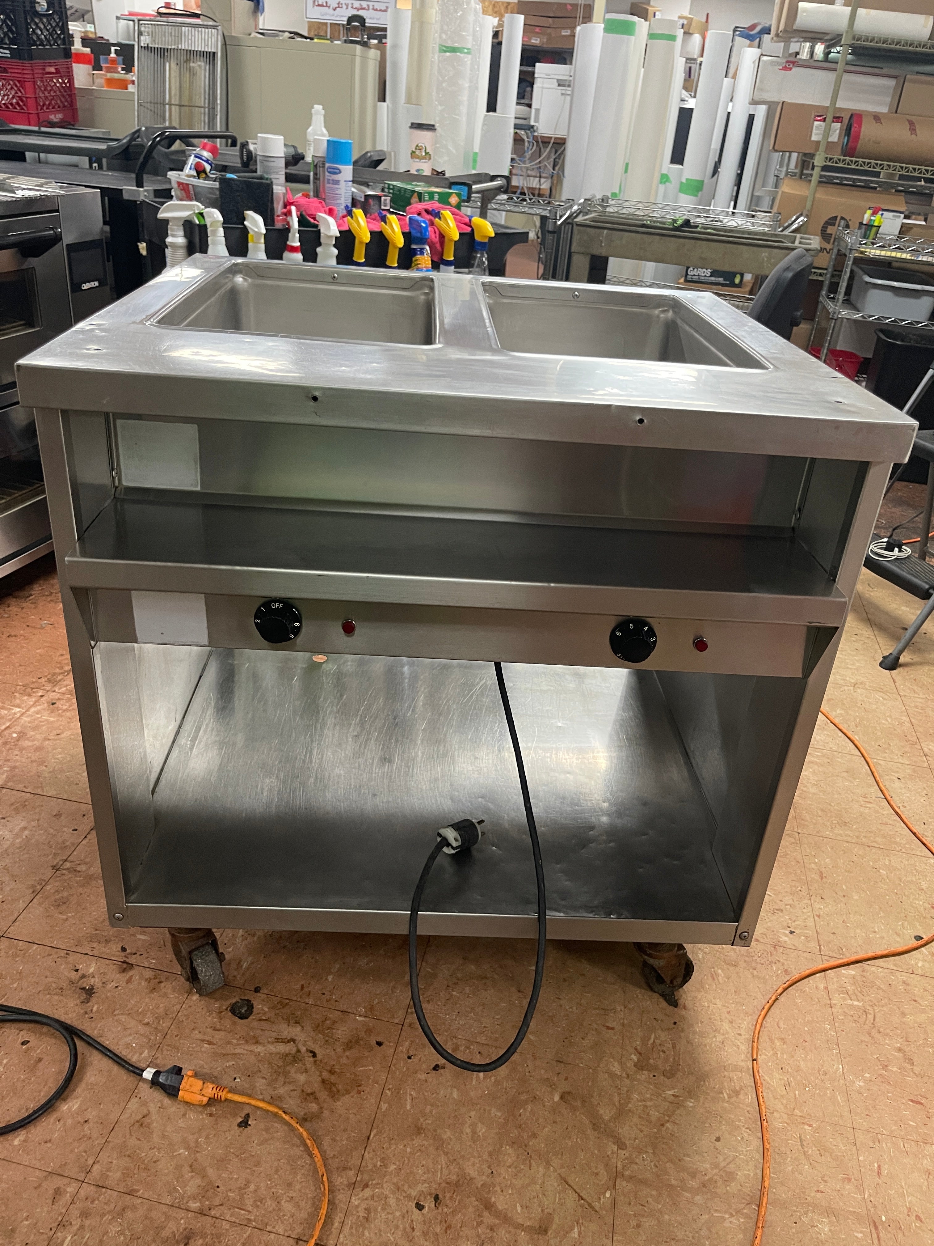 Used 33" Randell 3612M Stainless Steel 2 Open Well Steam Table 208/240V - CNT 1