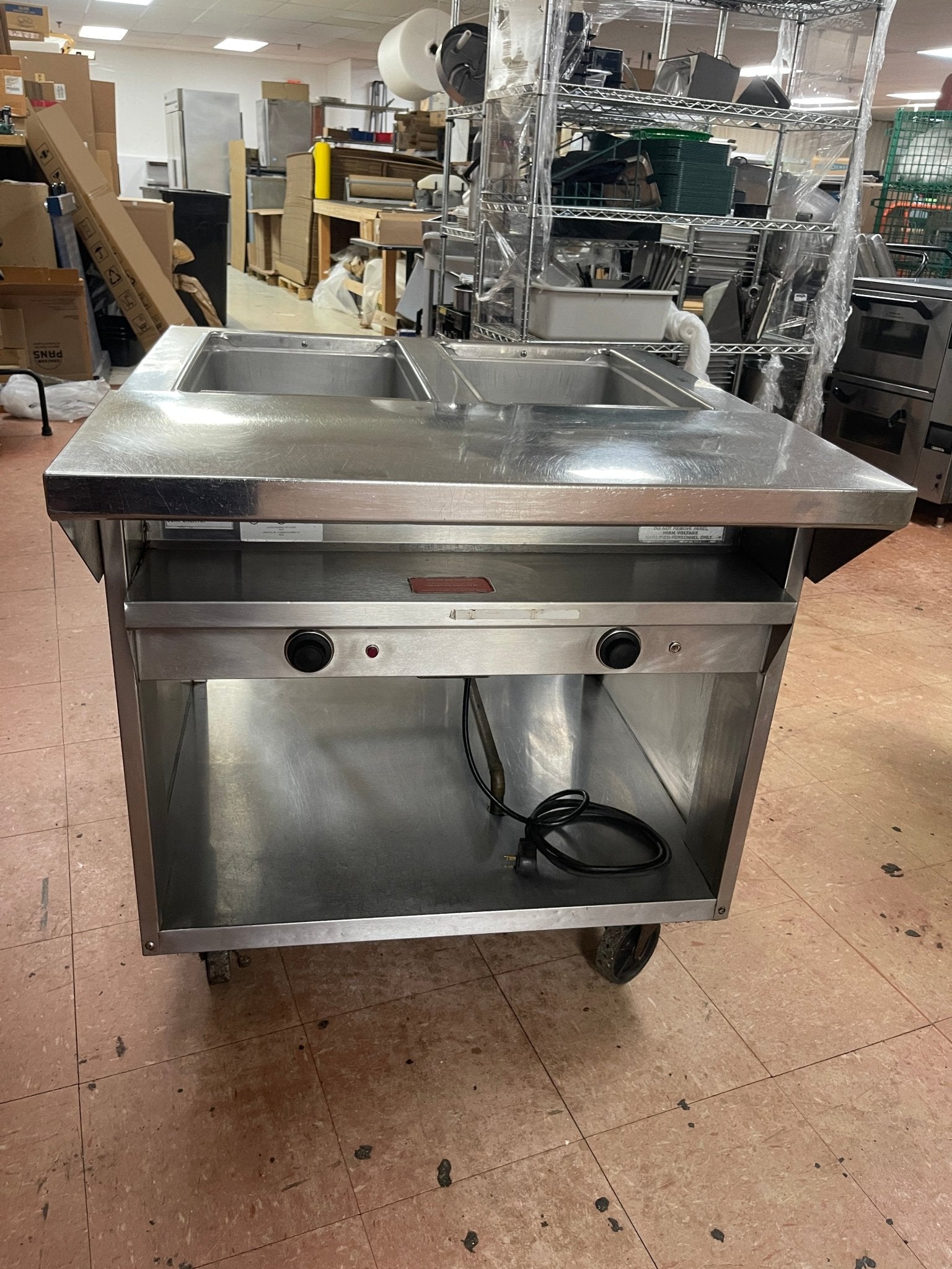 Used 33" Randell 3612M Stainless Steel 2 Open Well Steam Table 208/240V - 2 - Falcon Restaurant Supply - 1