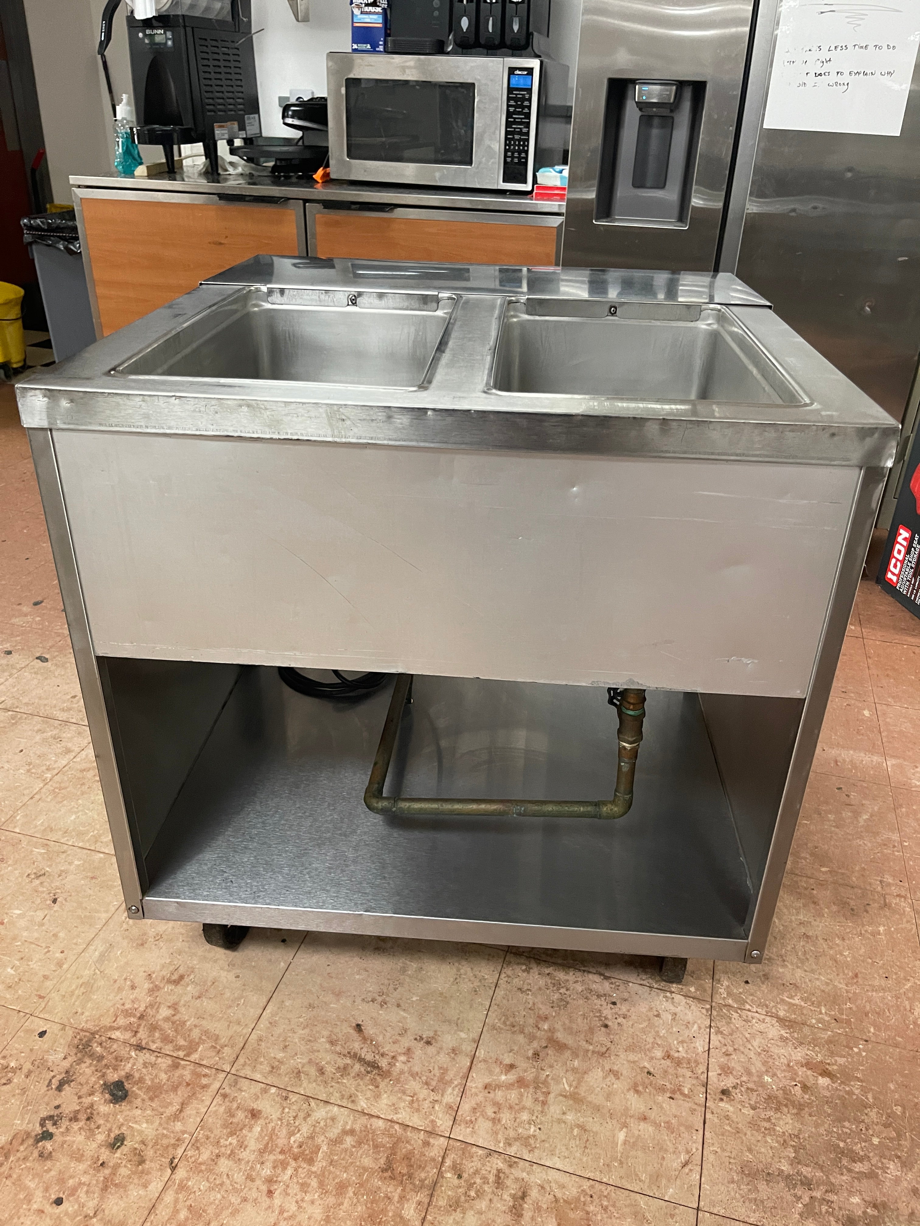 Used 33" Randell 3612M Stainless Steel 2 Open Well Steam Table 208/240V - 2