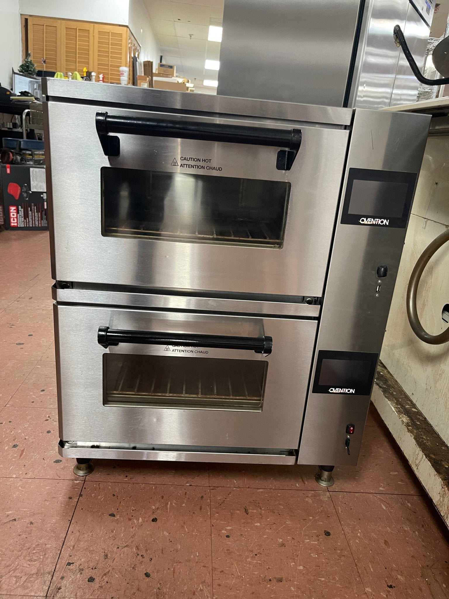 Used Ovention Double MILO2 - 16 High Speed Impingement/Infrared Oven 208/240v 1ph - Falcon Restaurant Supply - 1