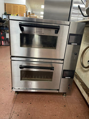 Used Ovention Double MILO2-16 High Speed Impingement/Infrared Oven 208/240v 1ph