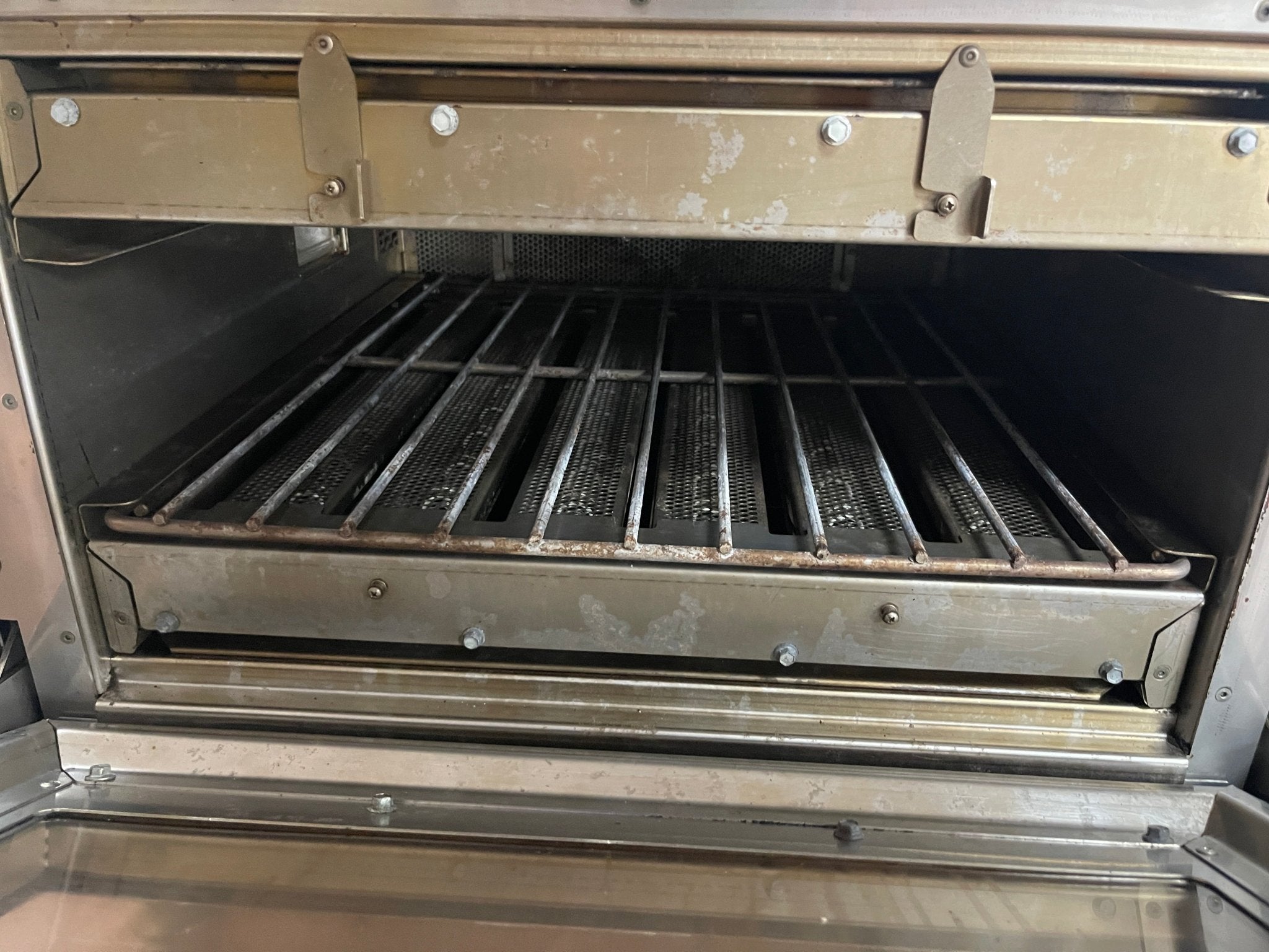 Used Ovention Double MILO2-16 High Speed Impingement/Infrared Oven 208/240v 1ph