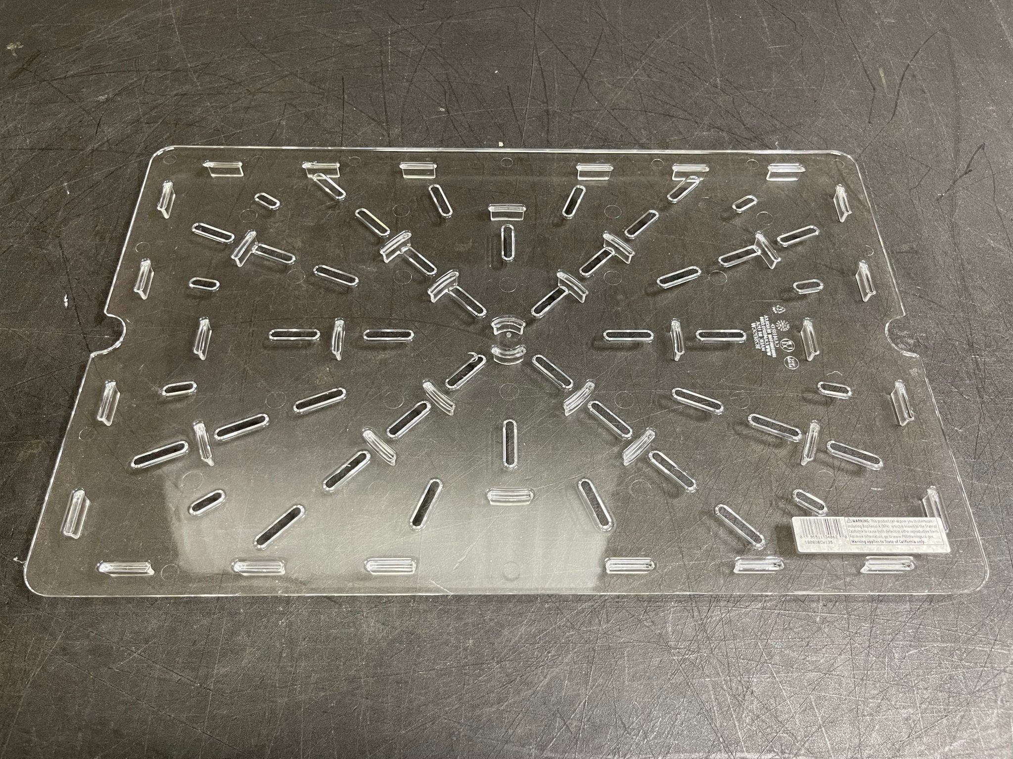 New Cambro 1826DSCW135 Clear Drain Shelf for 18" x 26" Camwear Food Storage Box - Falcon Restaurant Supply - 1